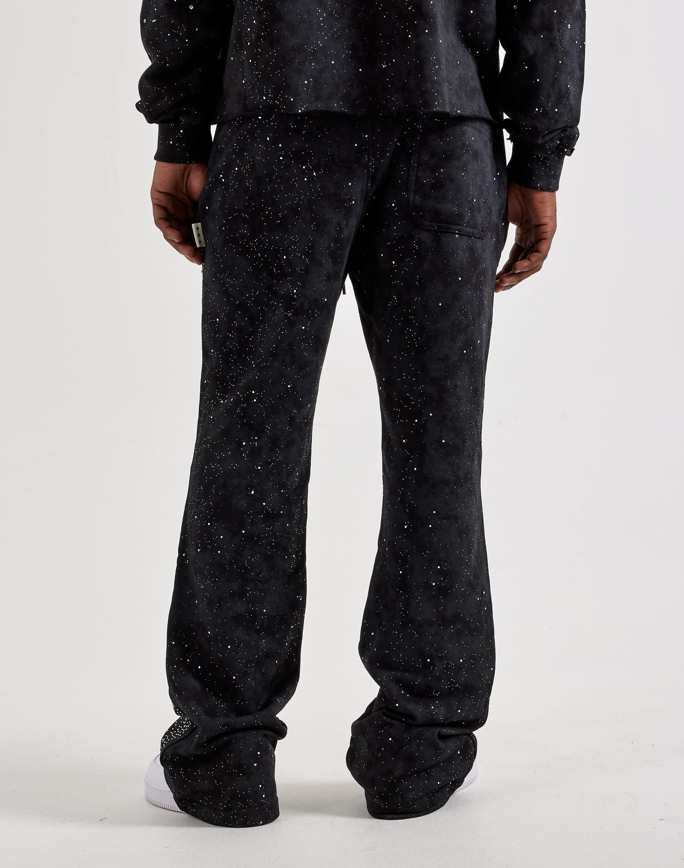 Photo of BKYS Rhinestone Stacked Track Pants