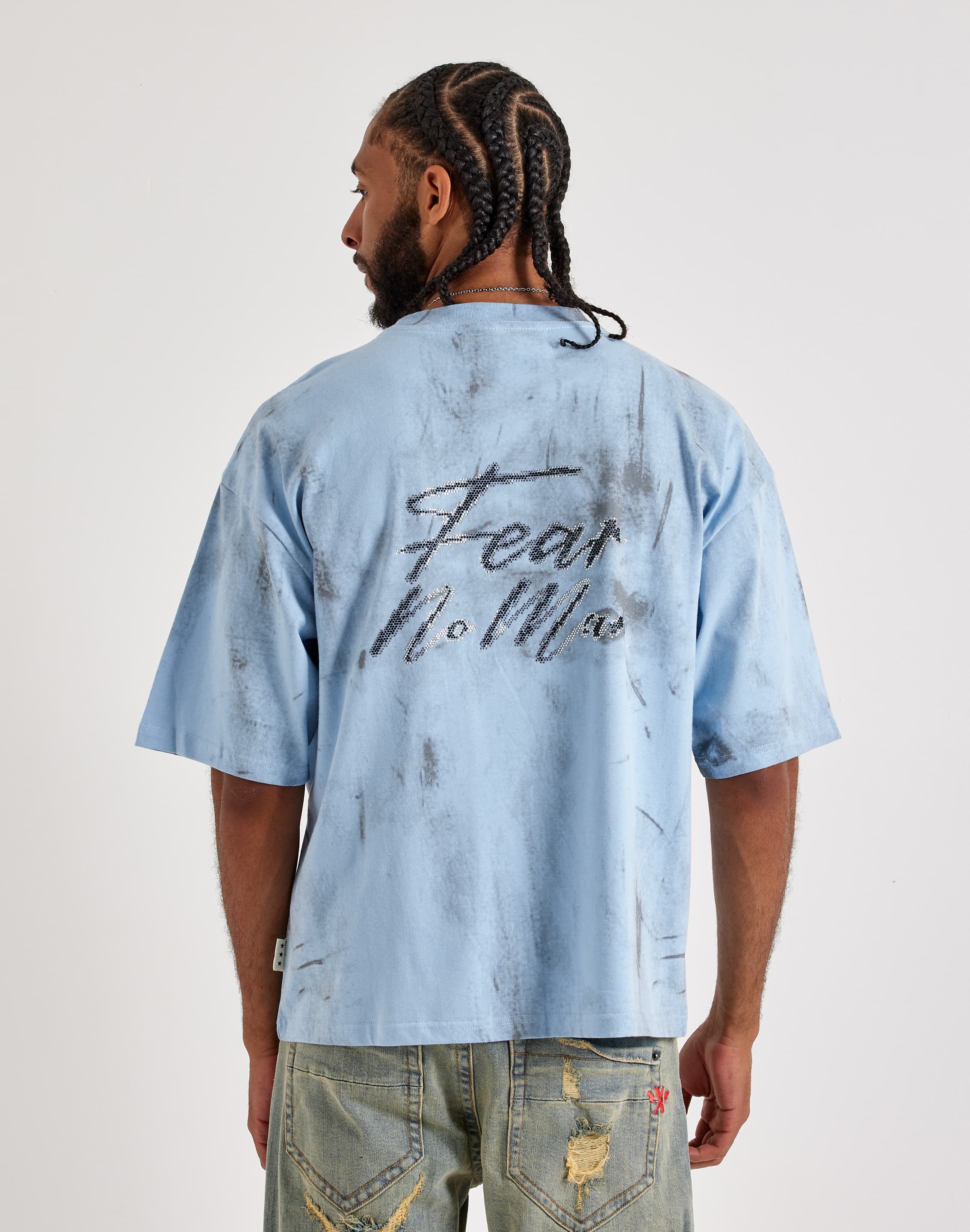 Photo of BKYS Fear No Man Rhinestone Graphic T-Shirt