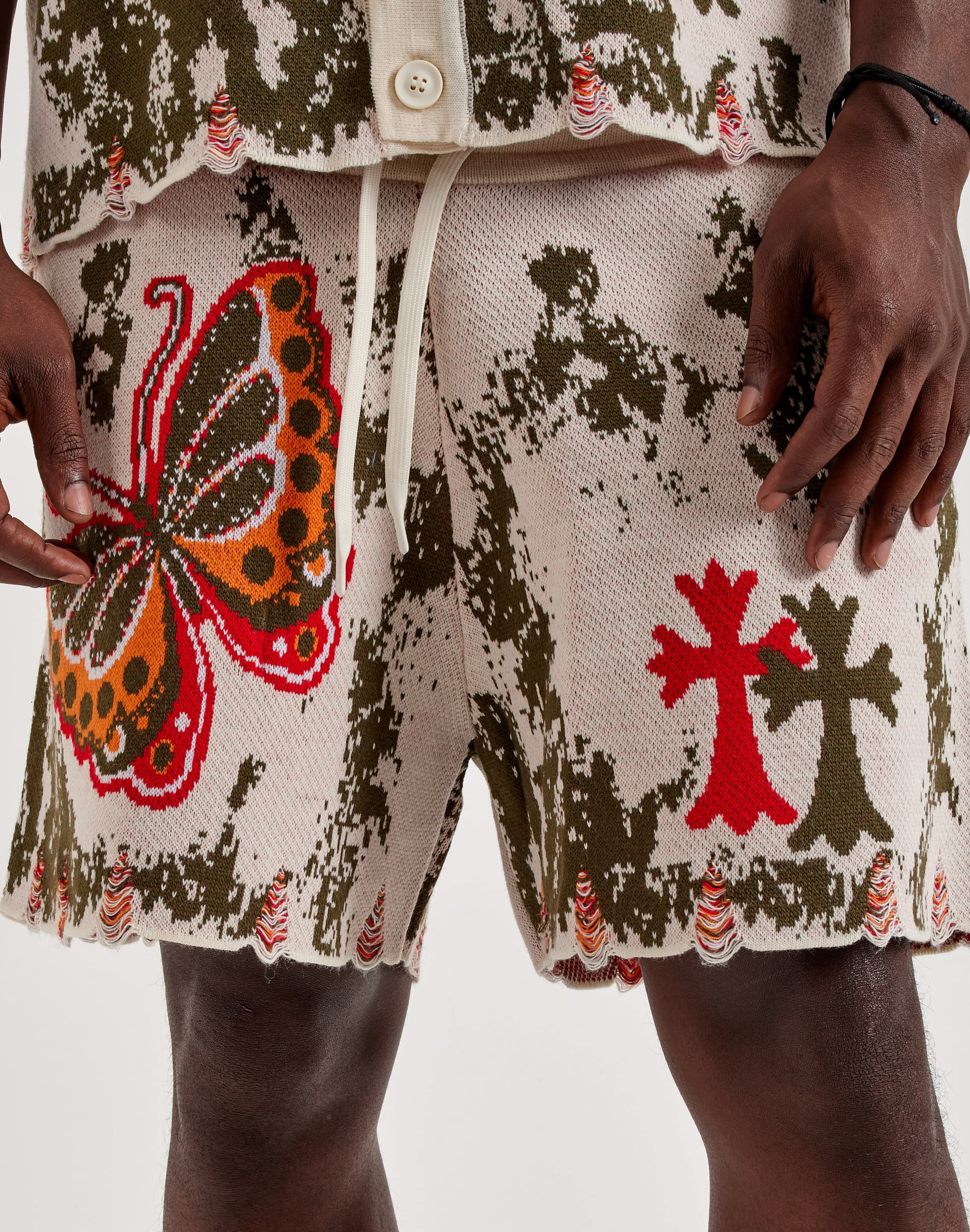 Photo of Chapter By Kohli Butterfly Flowers Knit Shorts