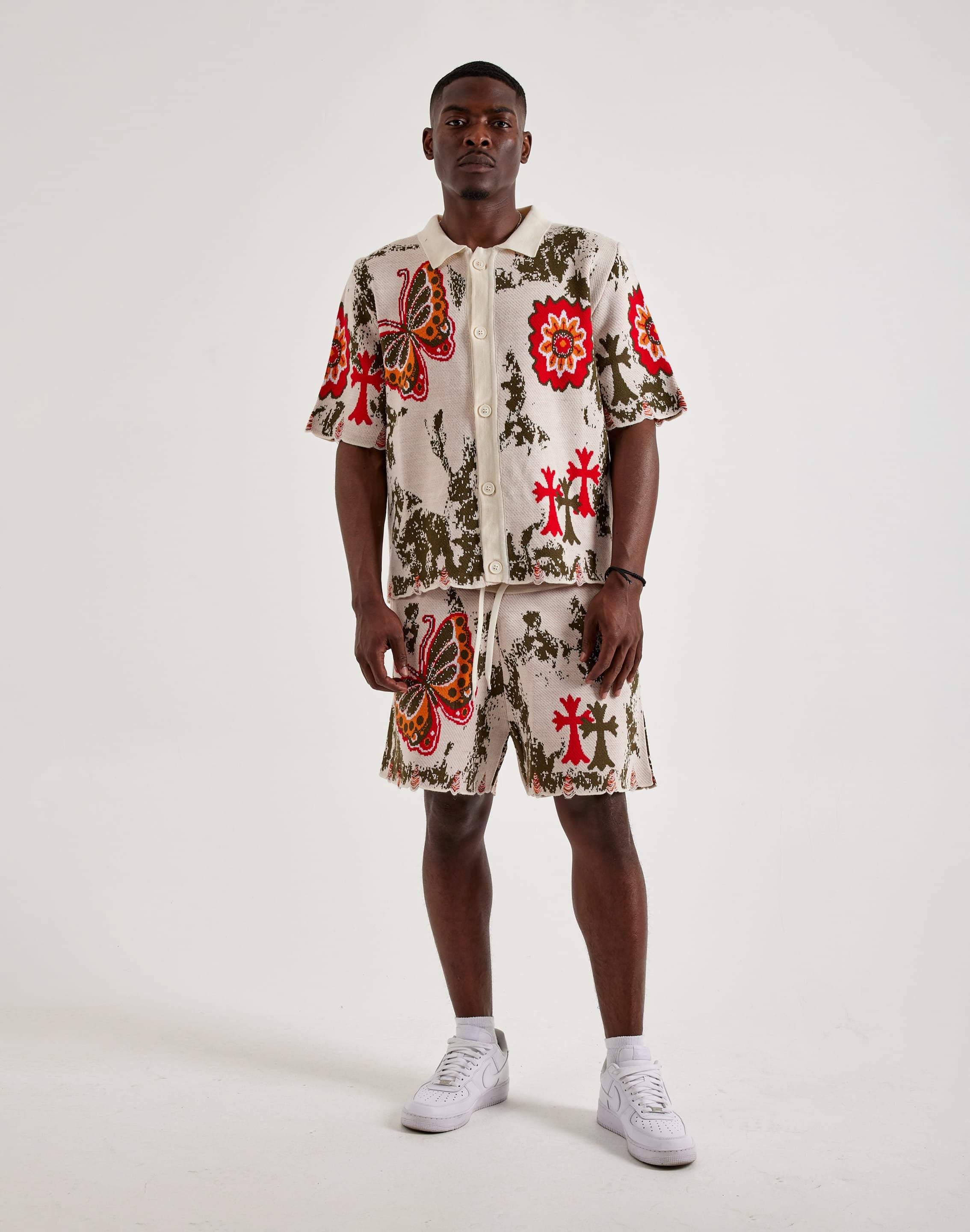 Photo of Chapter By Kohli Butterfly Flowers Knit Button-Up Shirt