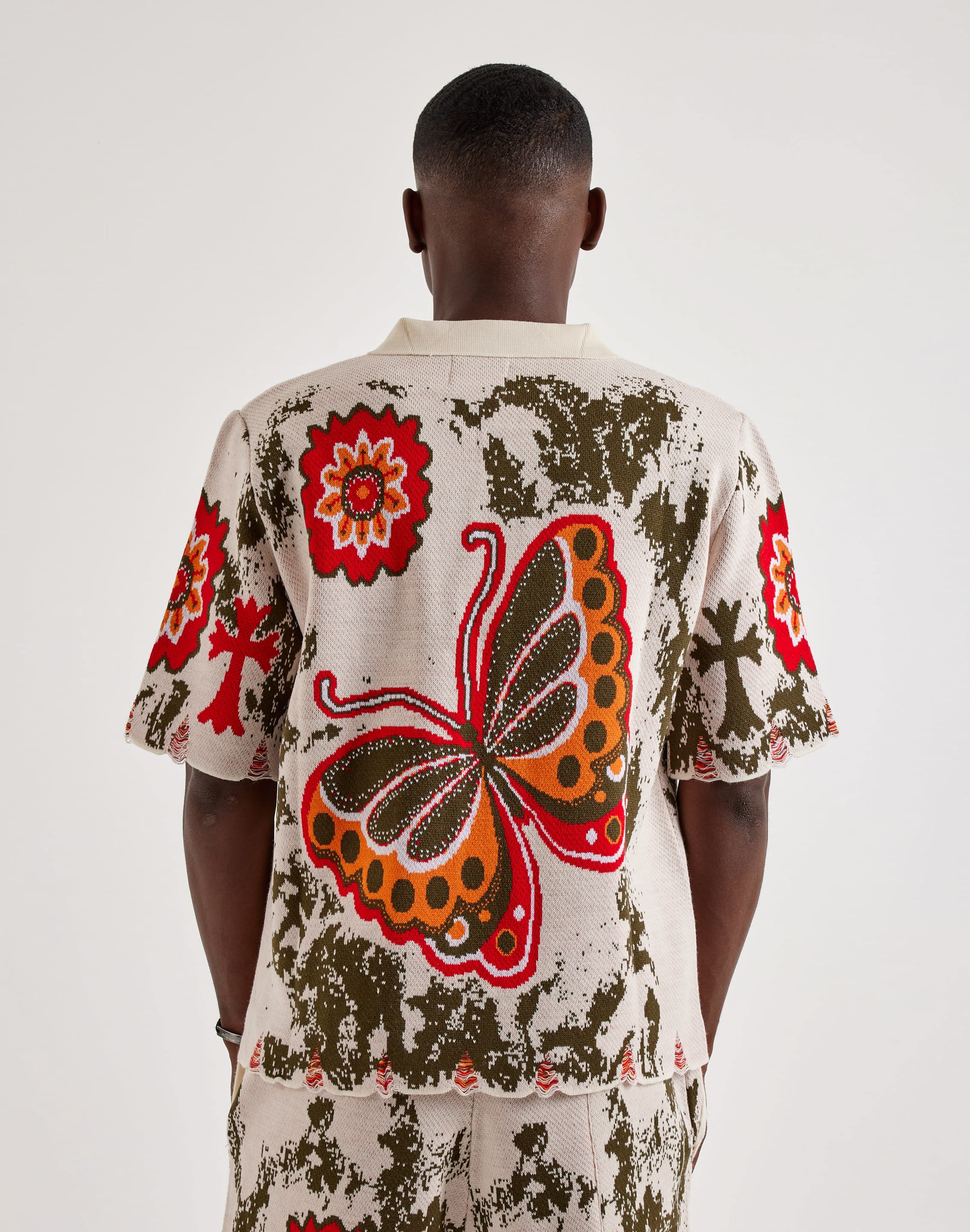 Photo of Chapter By Kohli Butterfly Flowers Knit Button-Up Shirt