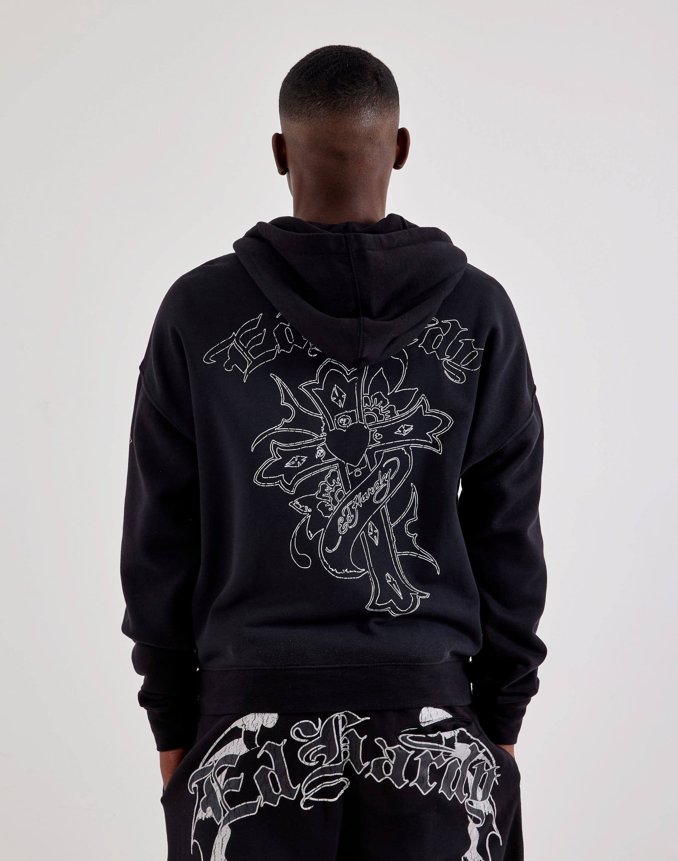 Ed Hardy Full-Zip Fleece Hoodie
