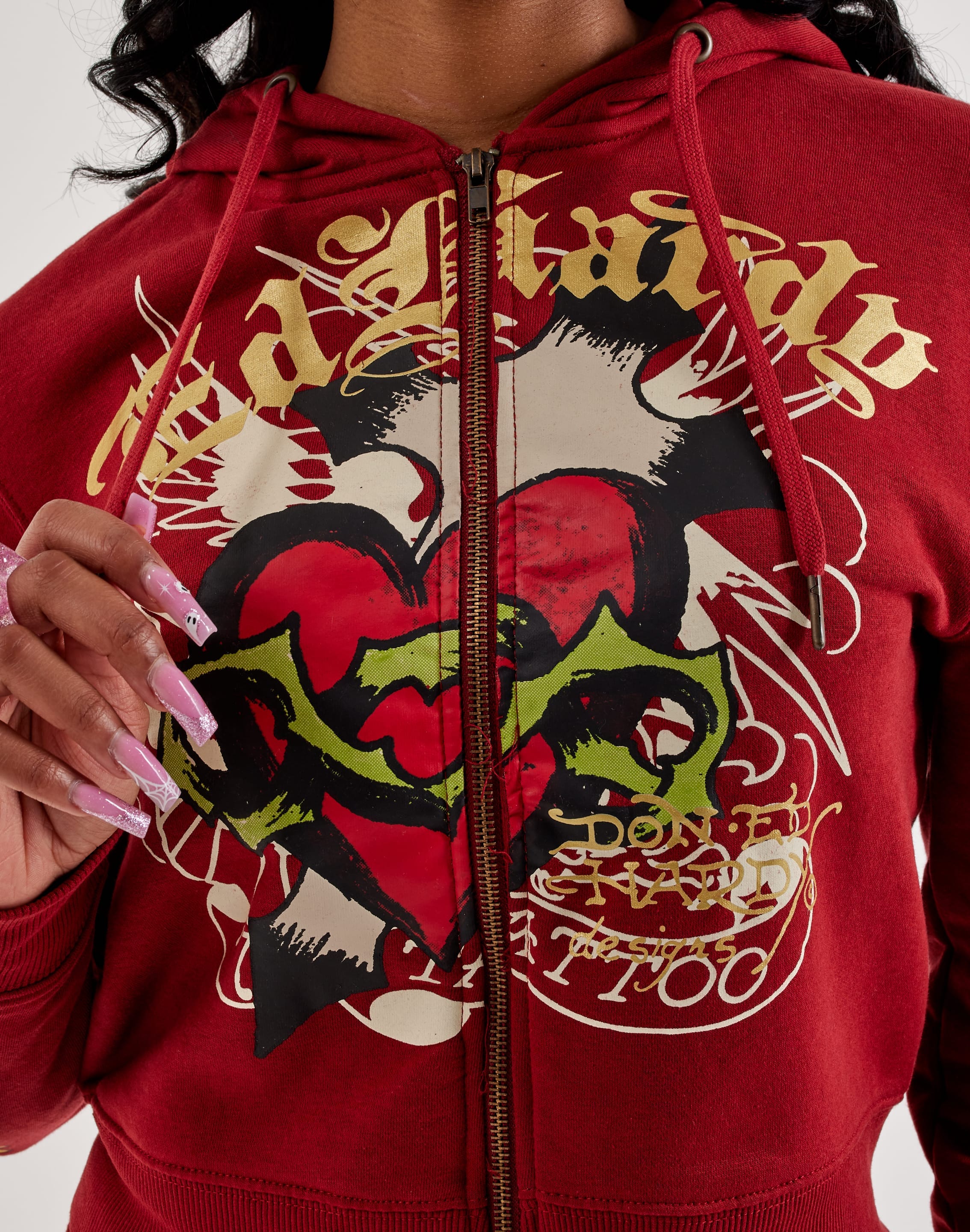 Ed Hardy Sacred Heart Full-Zip Fleece Hoodie – DTLR