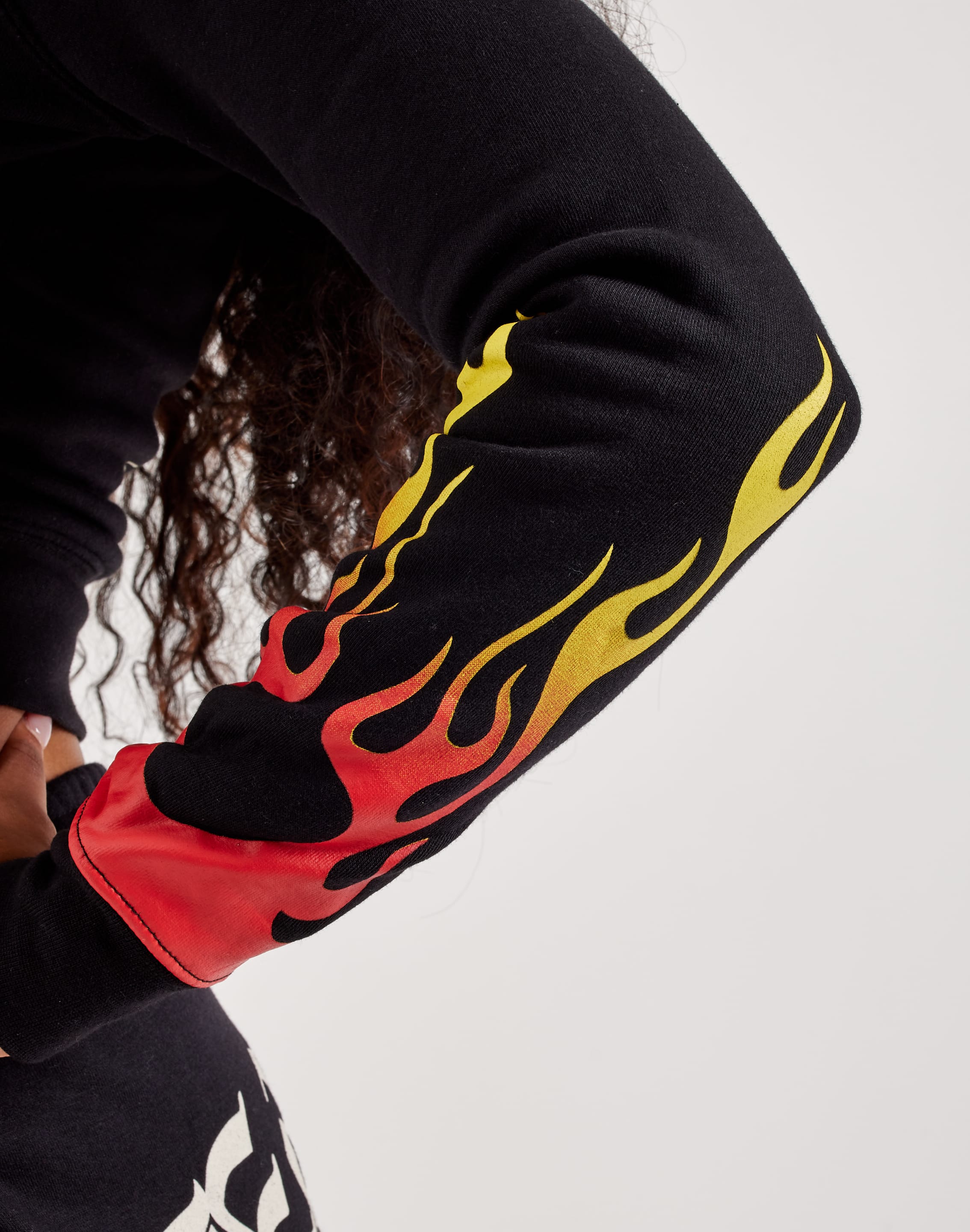 Ed Hardy Tiger Flame Y2K Full-Zip Fleece Hoodie