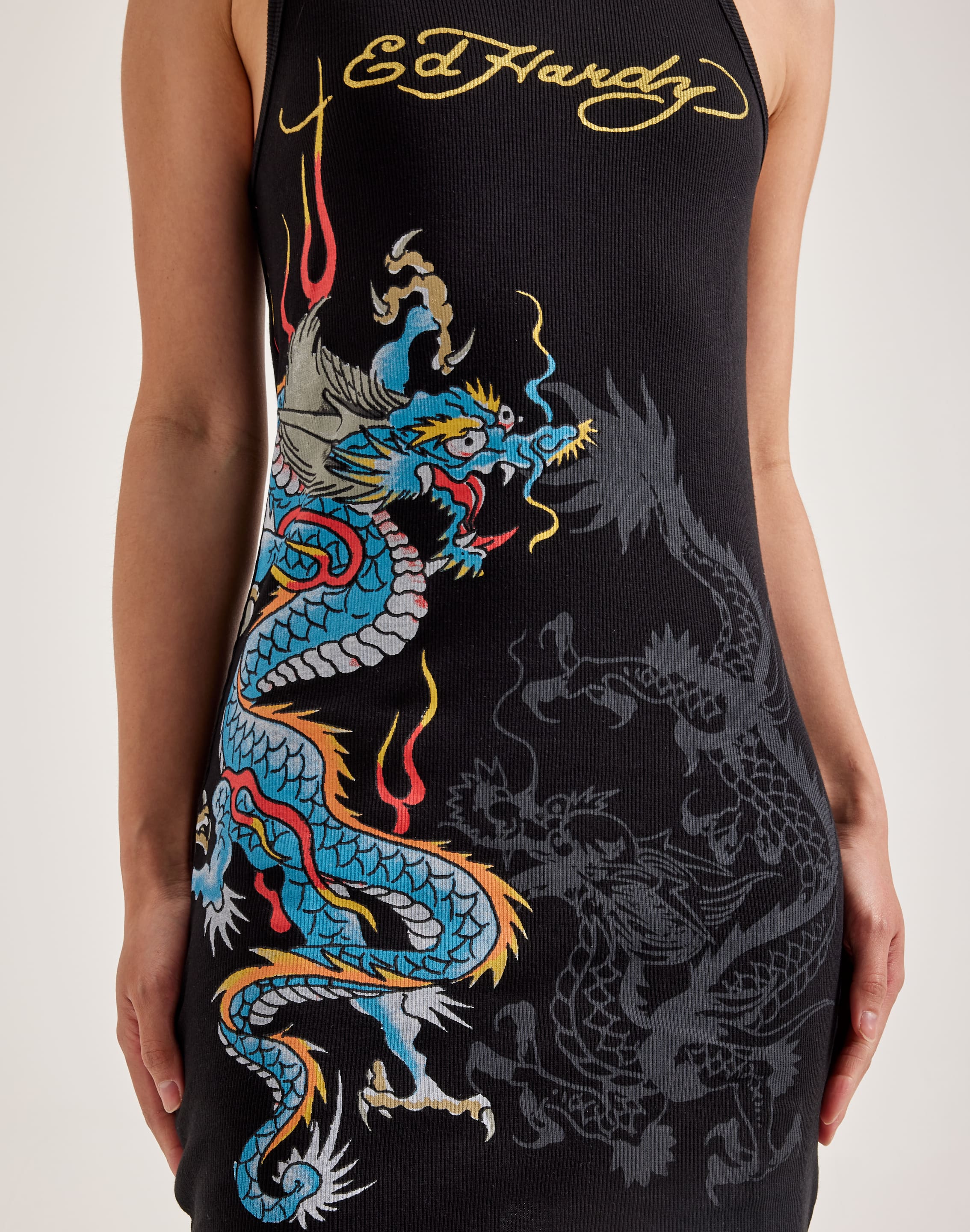 Ed Hardy Dragon Ribbed Tank Dress DTLR Ed Hardy Dragon Ribbed Tank Dress DTLR