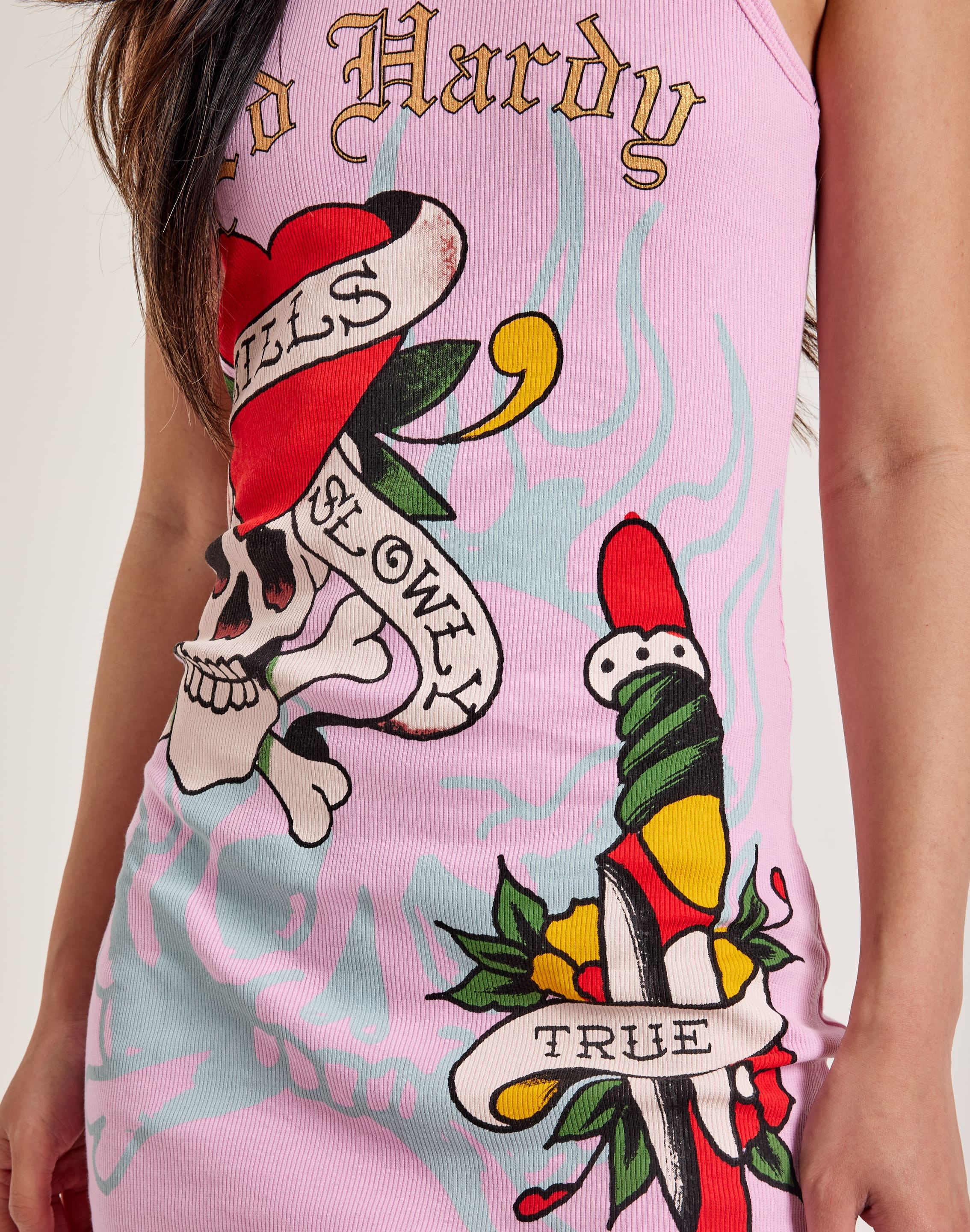 Ed Hardy Retro Flash Ribbed Tank Dress – DTLR