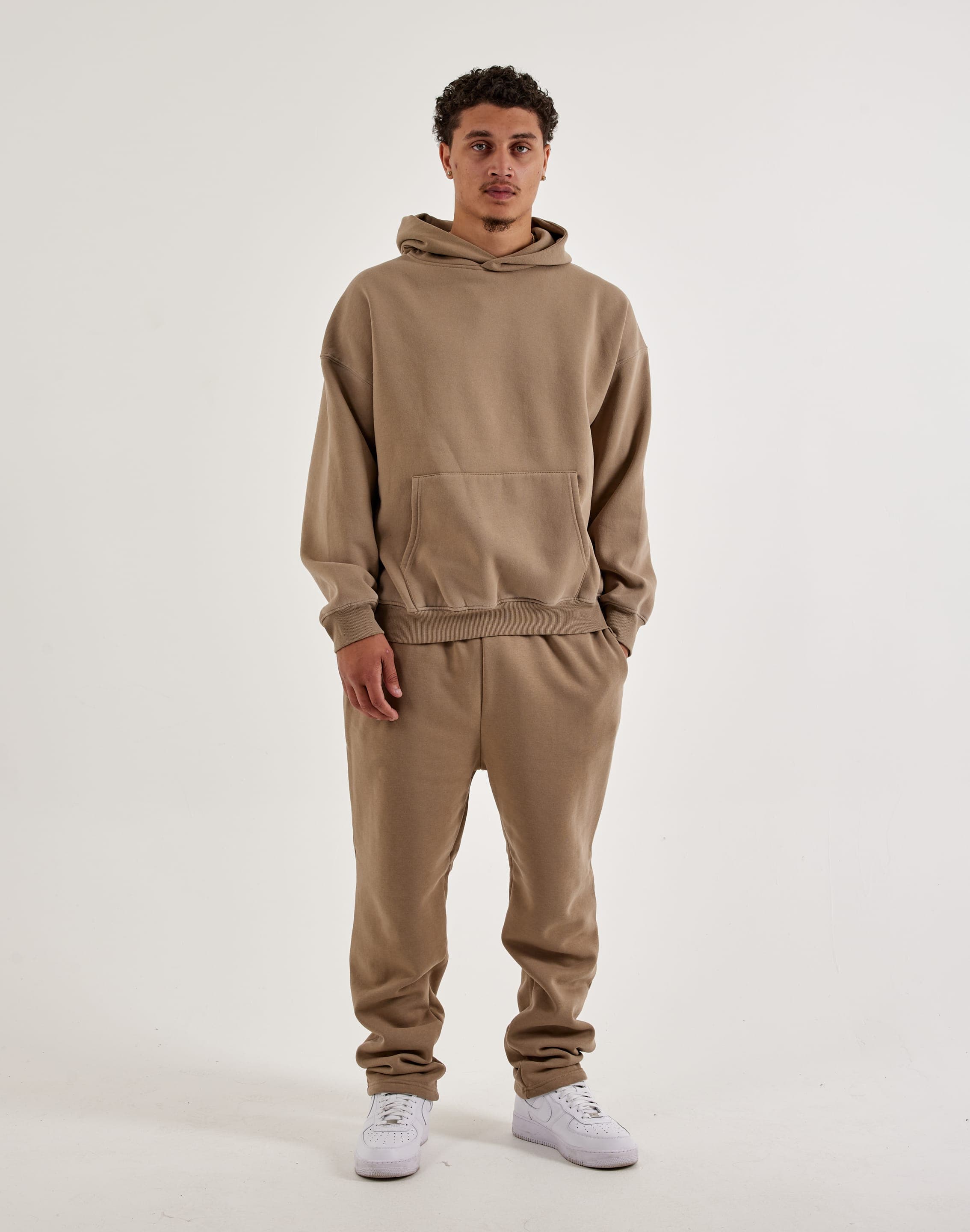 DH Essentials Acid Wash Fleece Pullover Hoodie