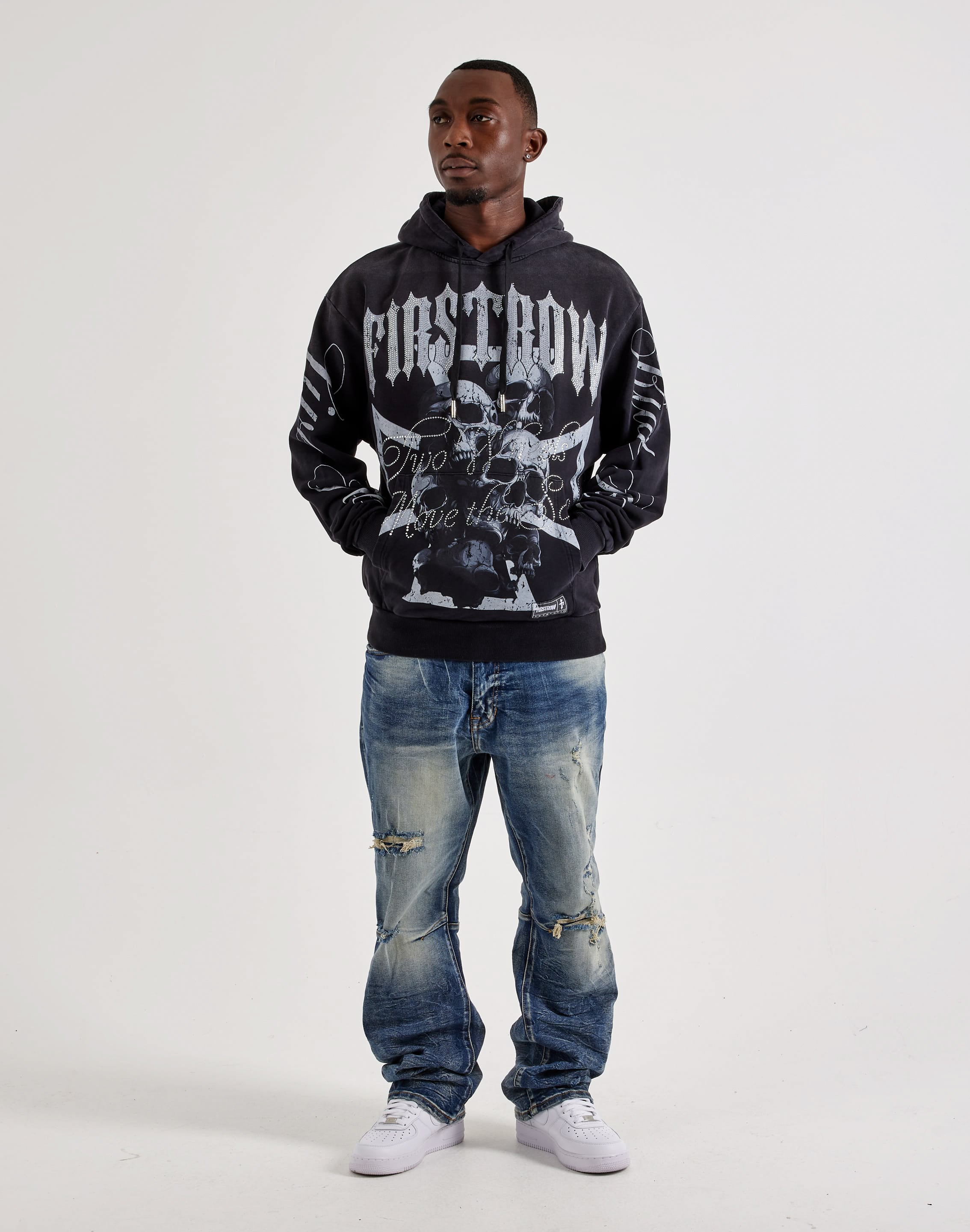 Photo of First Row Washed French Terry Ride Pullover Hoodie