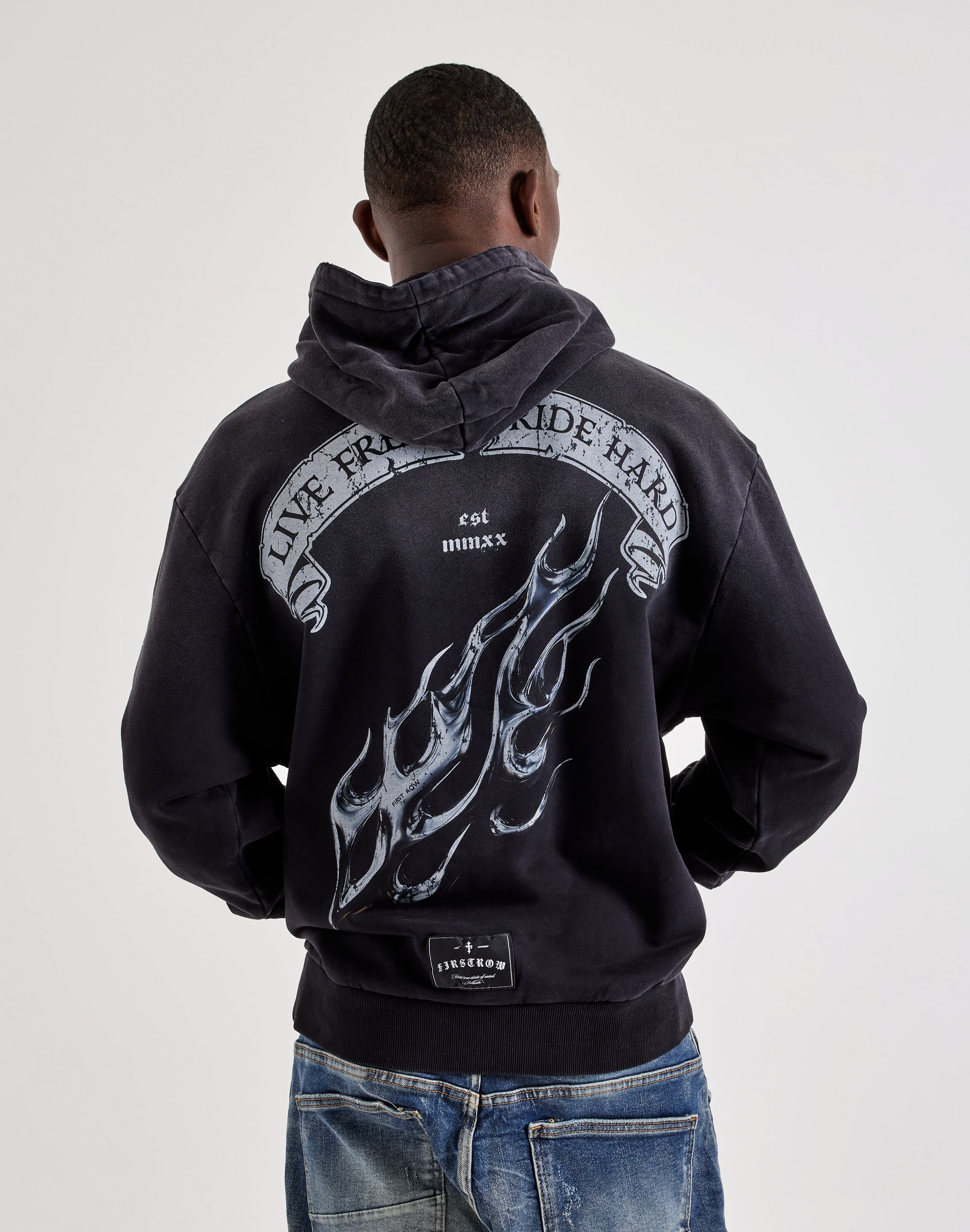 Photo of First Row Washed French Terry Ride Pullover Hoodie