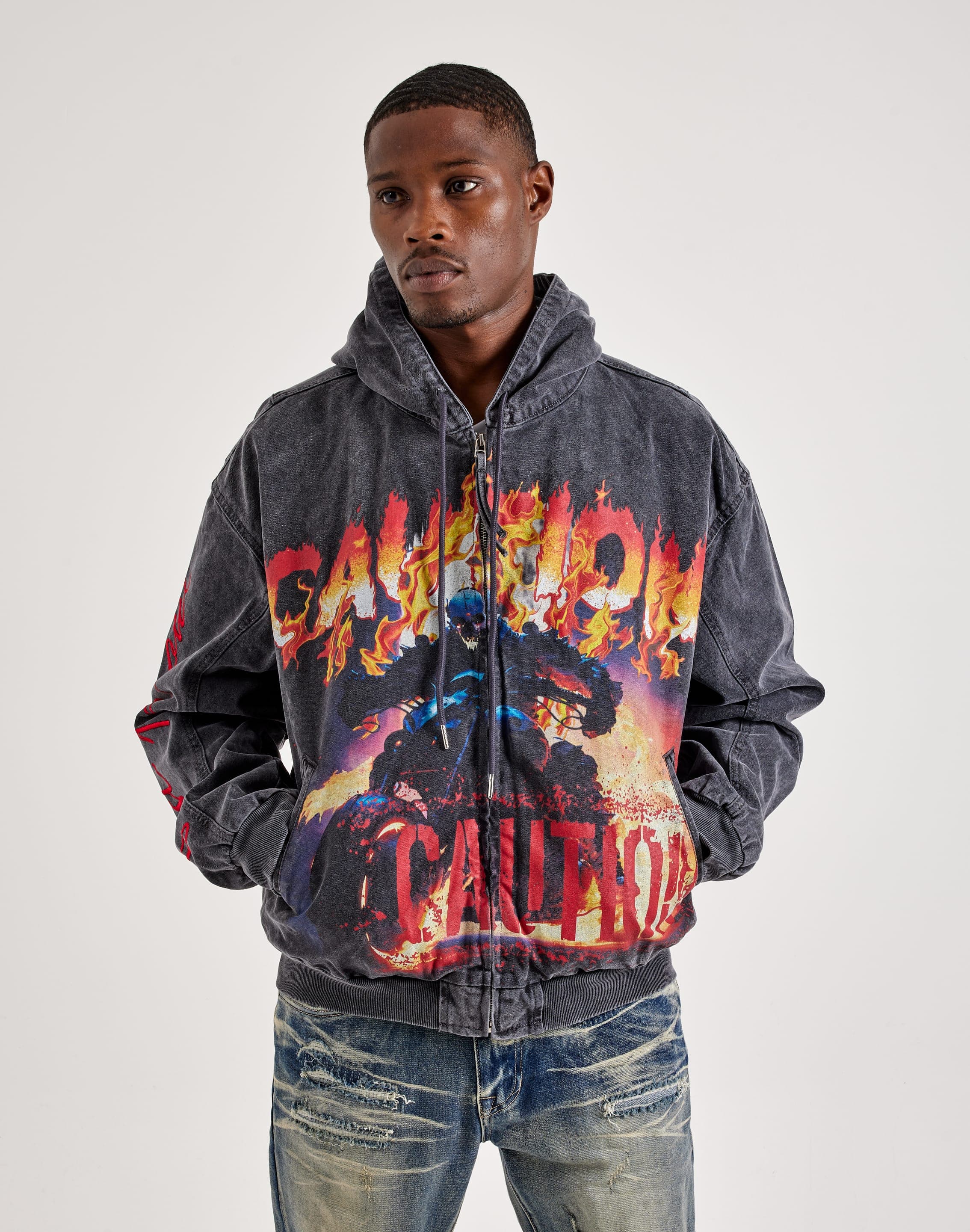 First Row Caution Full-Zip Hooded Jacket – DTLR