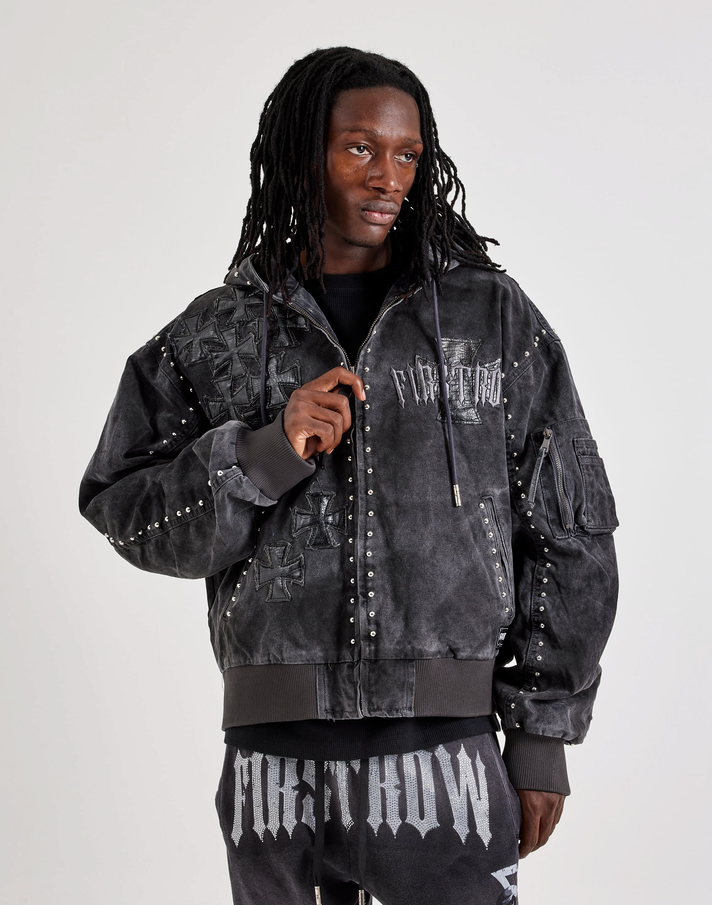 Photo of First Row Canvas Hooded Jacket