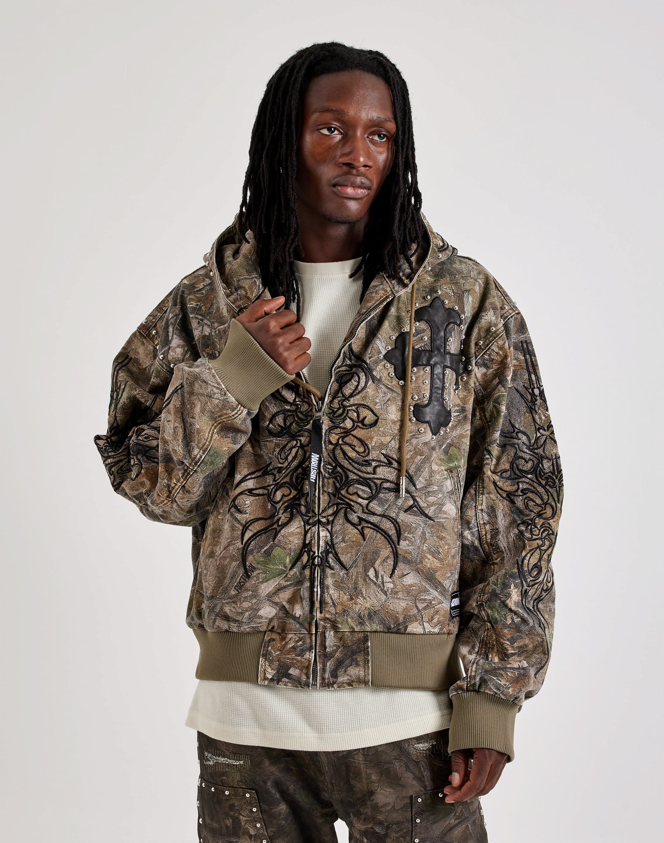 Photo of First Row Camo Canvas Hooded Jacket