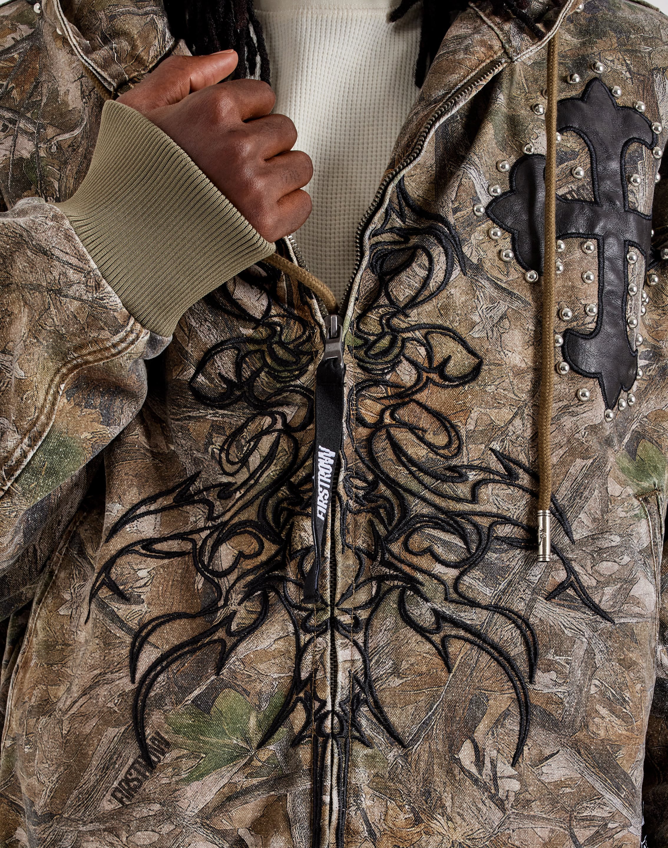 Photo of First Row Camo Canvas Hooded Jacket