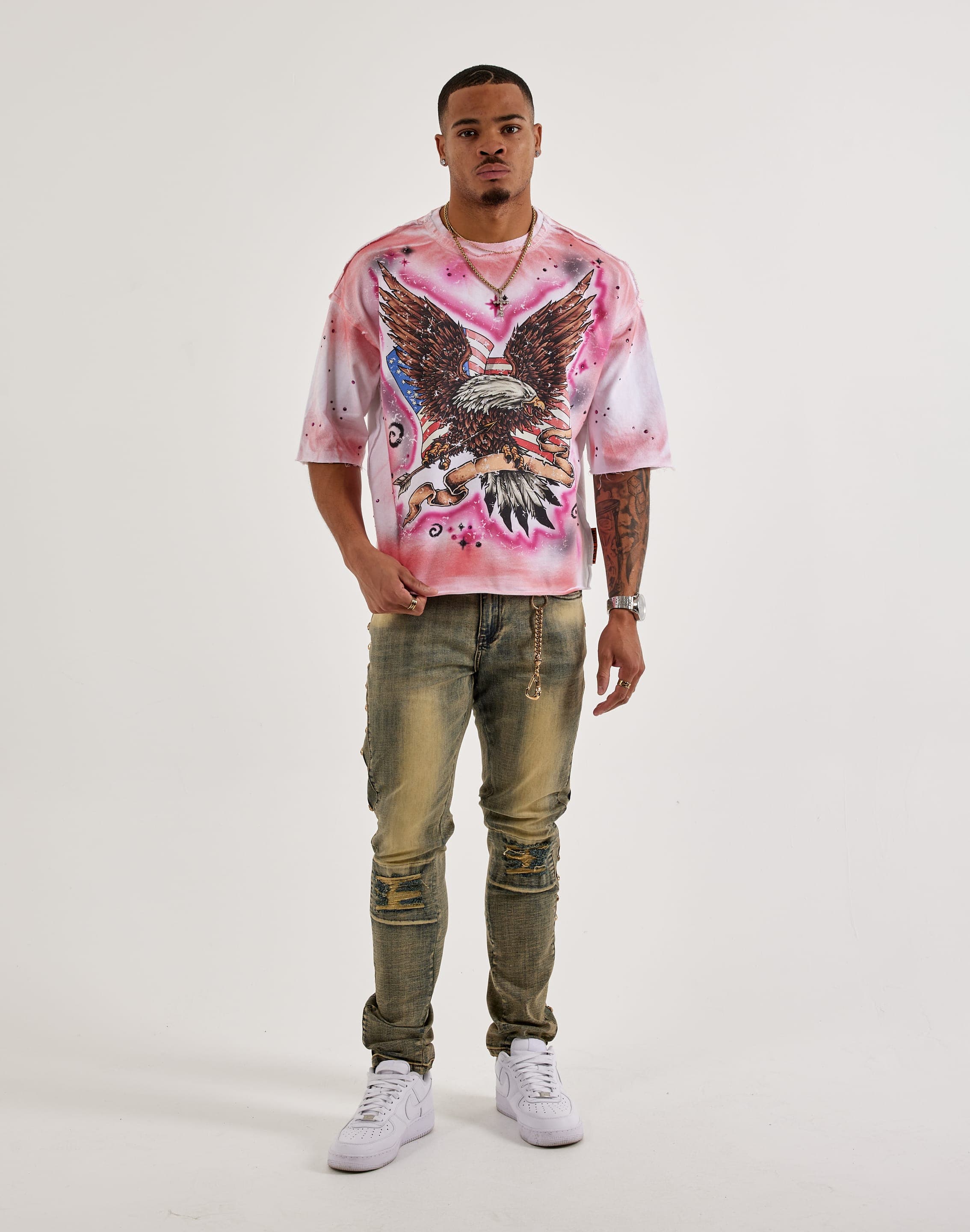 First Row Eagle Rhinestone Tee