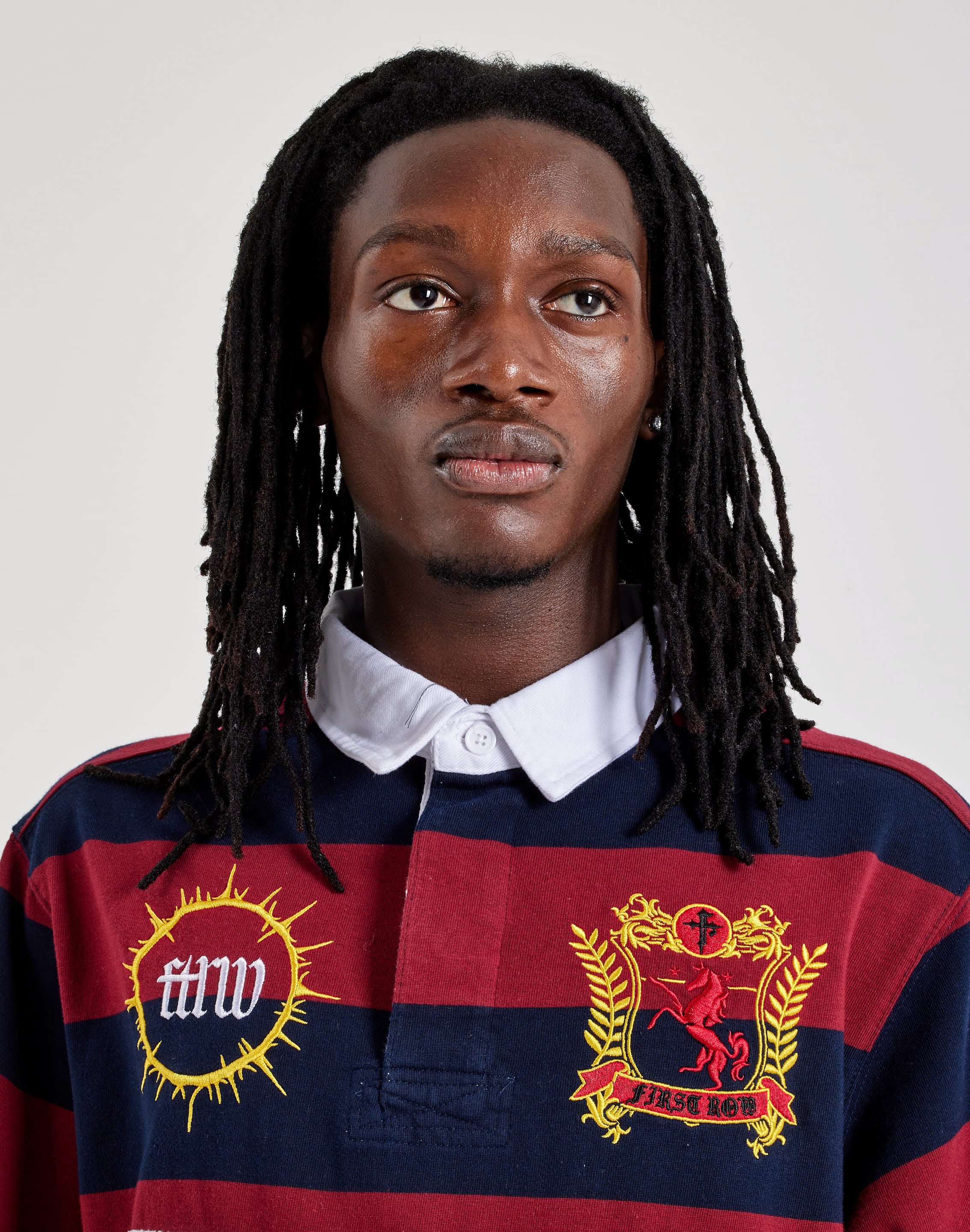 Photo of First Row Applique Patch Washed Polo Shirt
