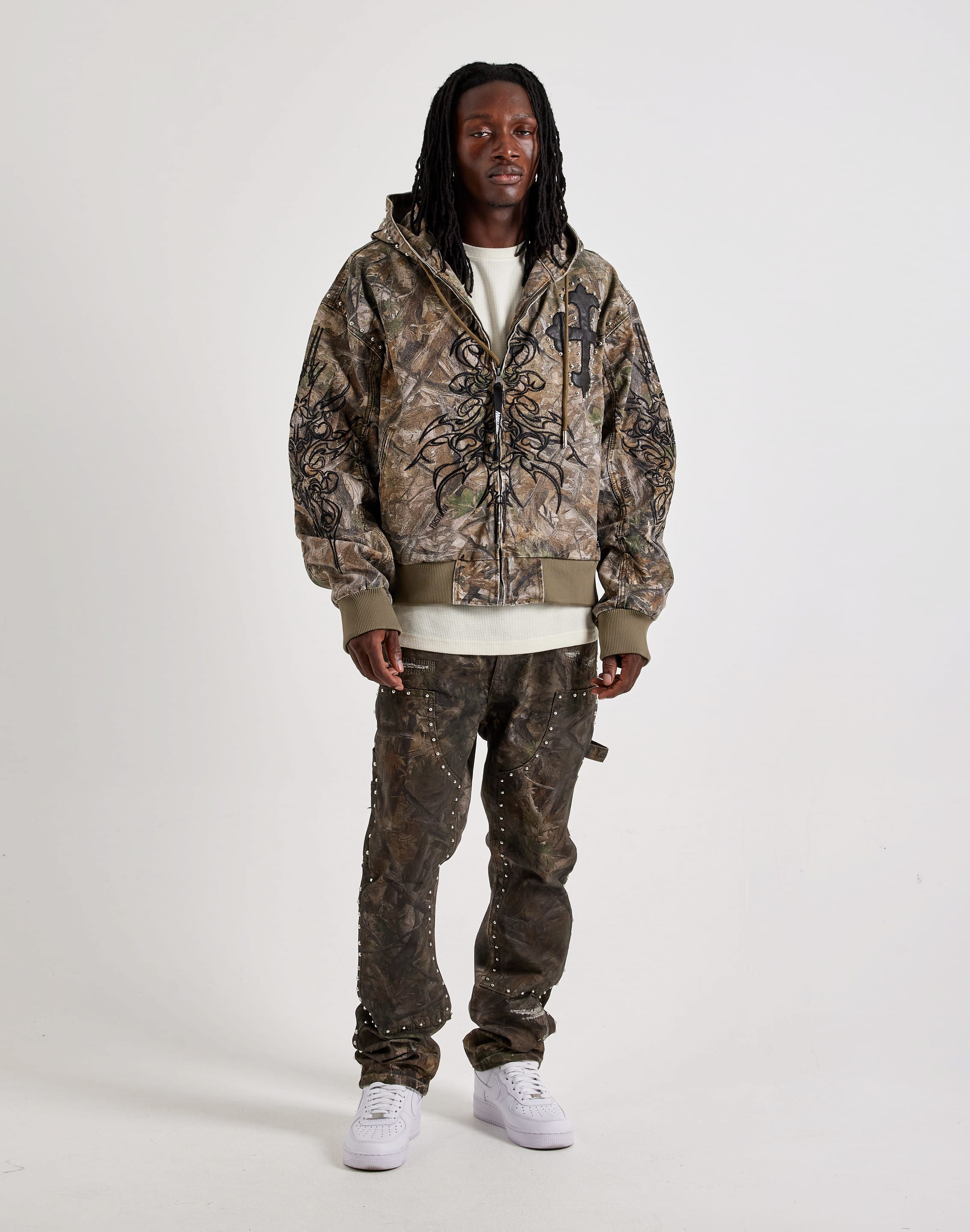 Photo of First Row Studded Camo Workwear Pants