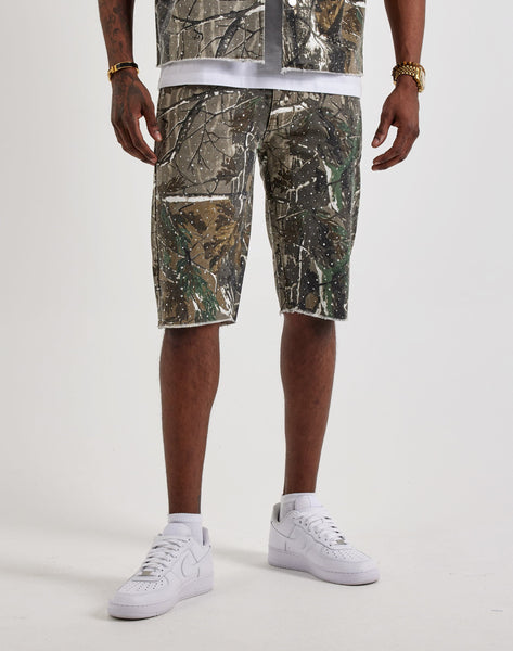 First Row Rhinestone Canvas Shorts – DTLR