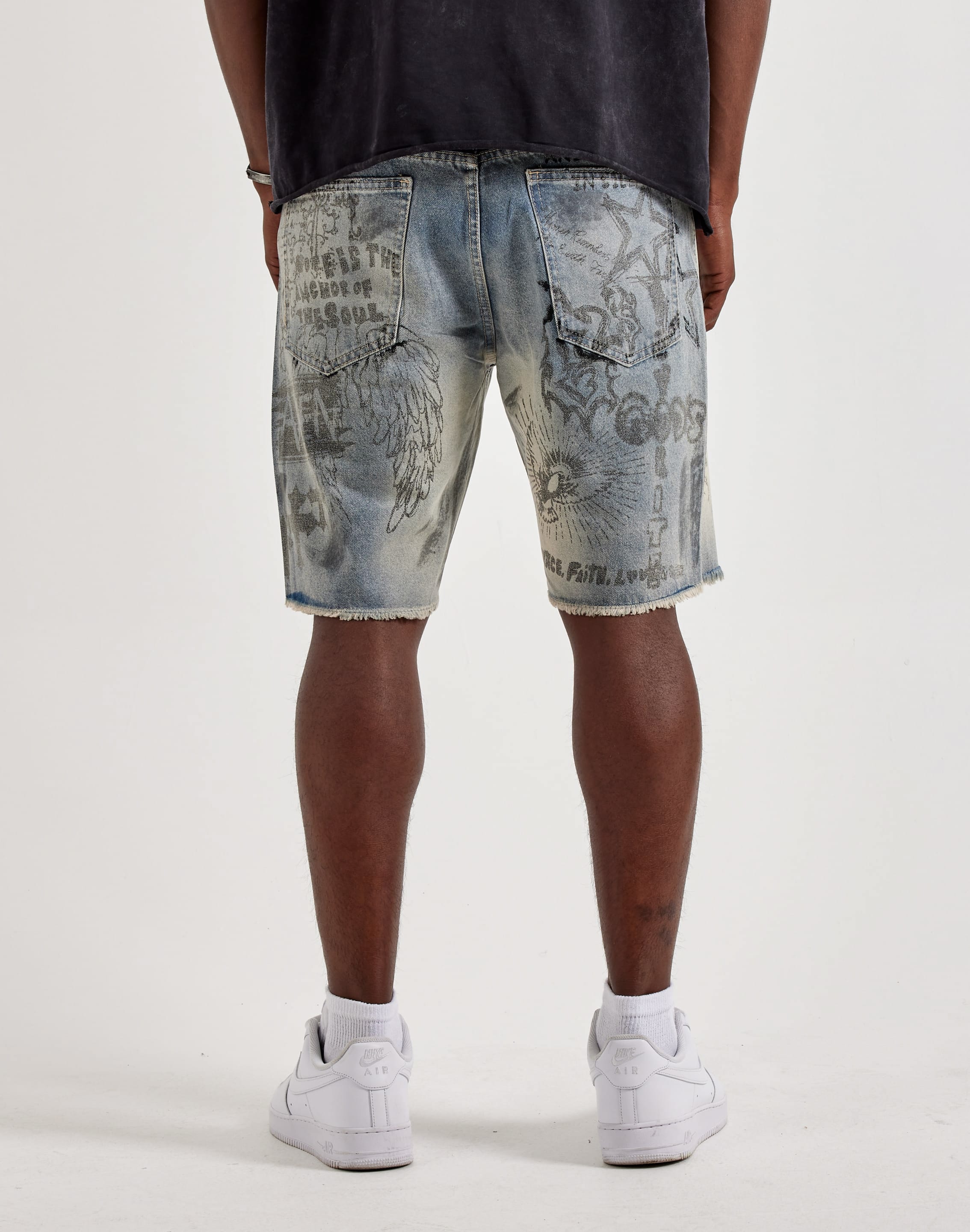 Photo of First Row Forever Silence Distressed Denim Shorts