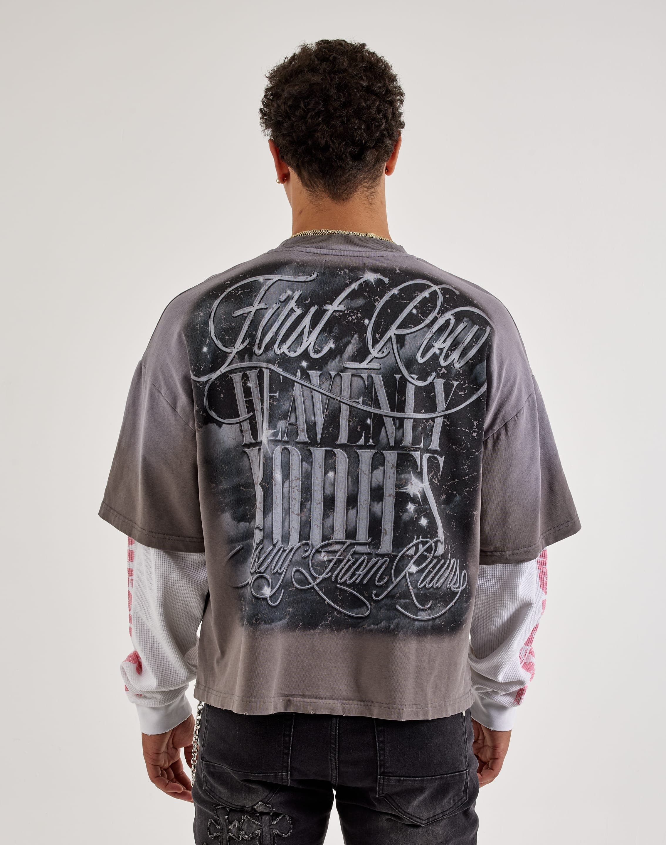 First Row Heavenly Bodies Rhinestone Long-Sleeve Tee