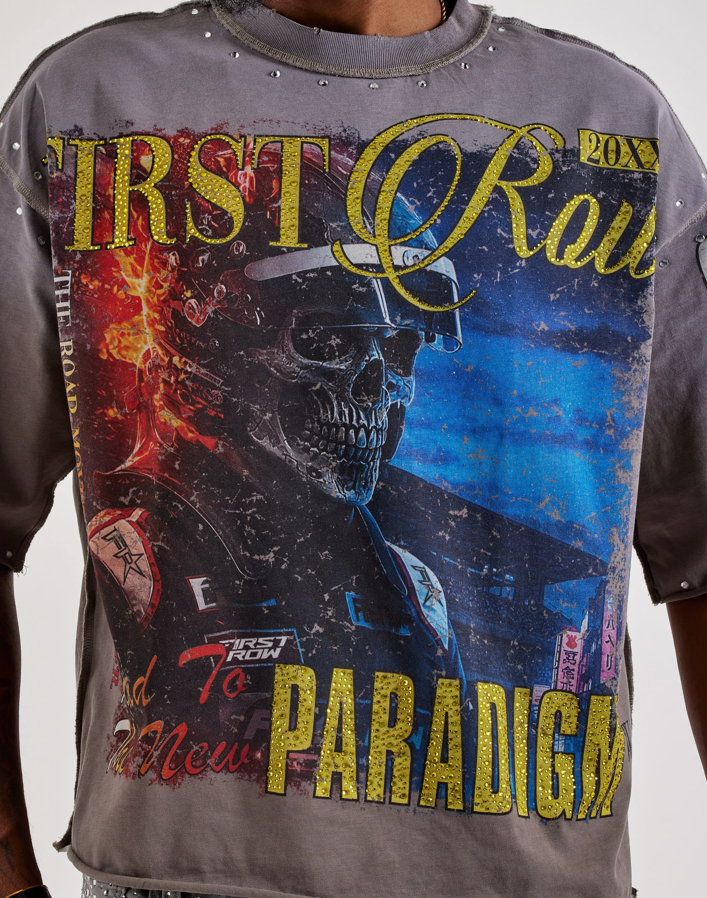 Photo of First Row Cropped Beyond Speed Rhinestone Tee