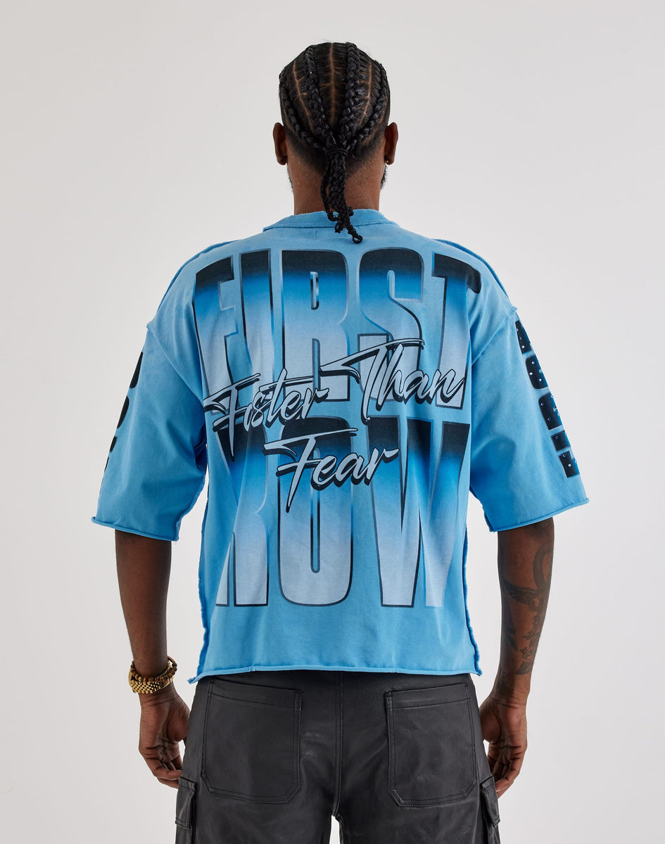First Row Cropped Fear Rhinestone Tee – DTLR