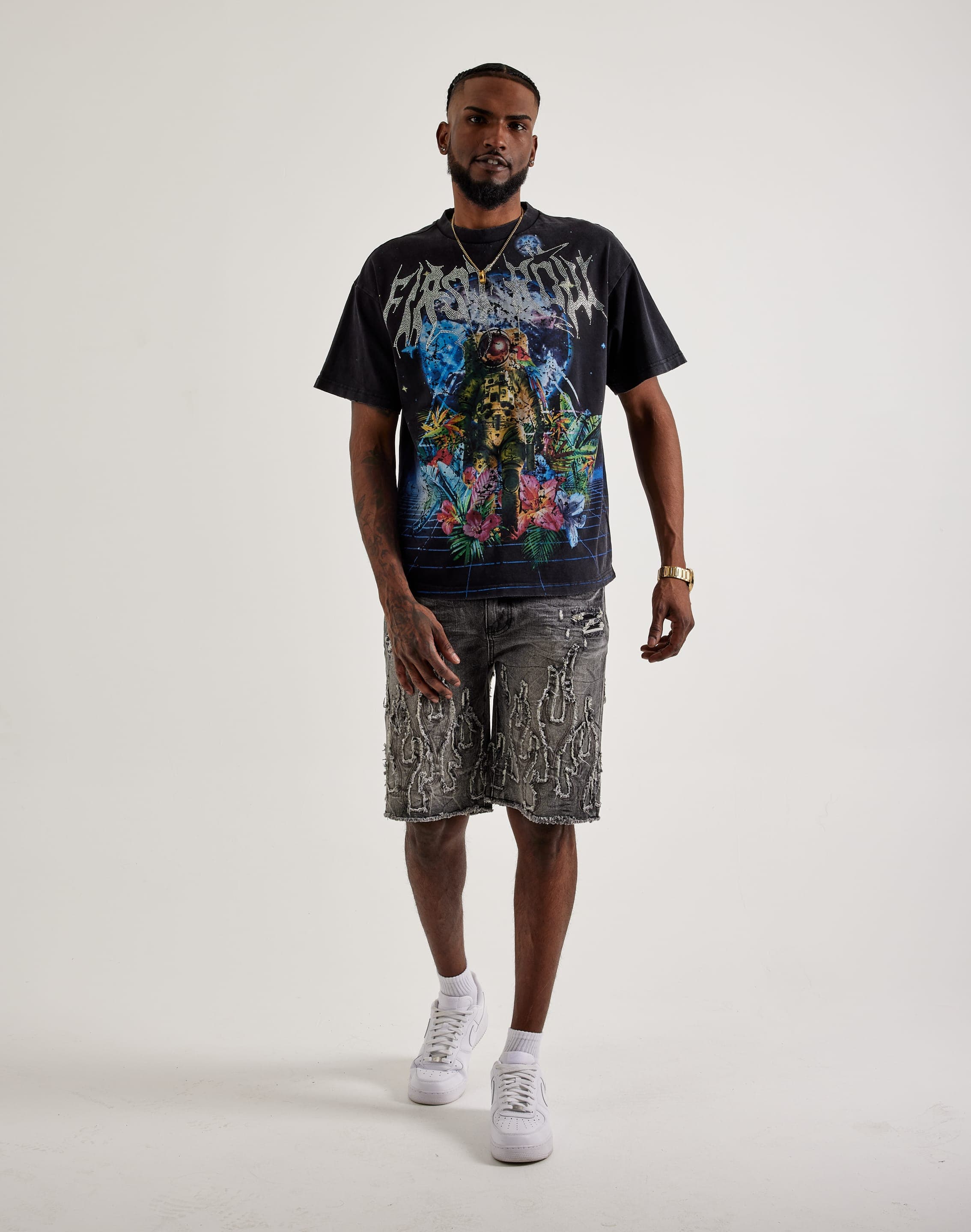 First Row Earth First Rhinestone Tee