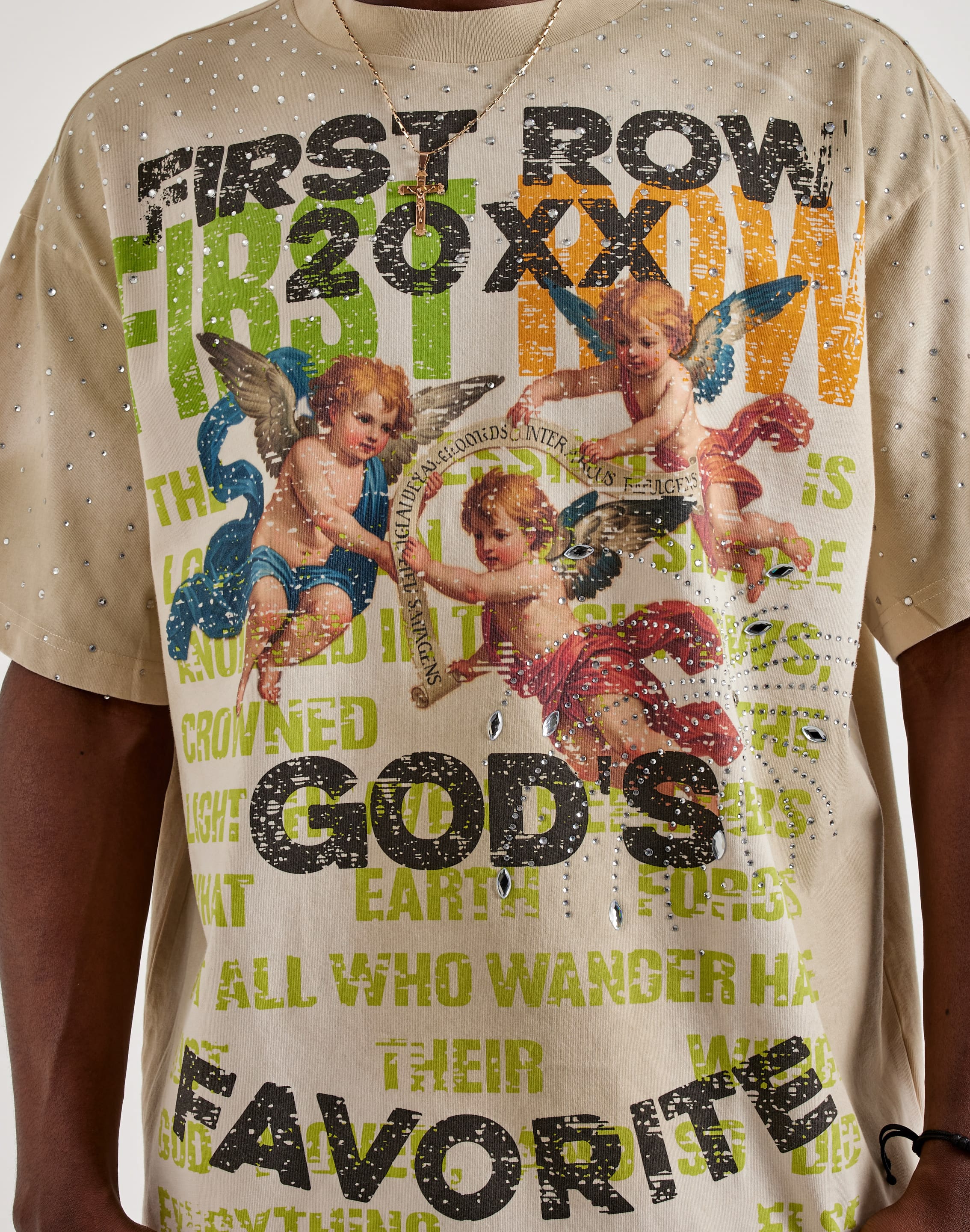 Photo of First Row God's Favorite Rhinestone Tee