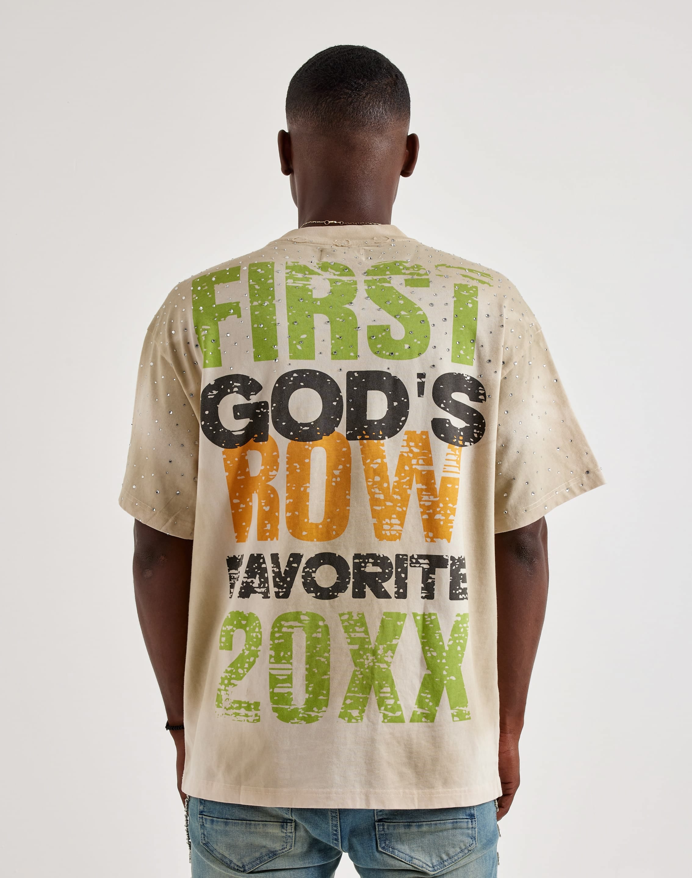 Photo of First Row God's Favorite Rhinestone Tee