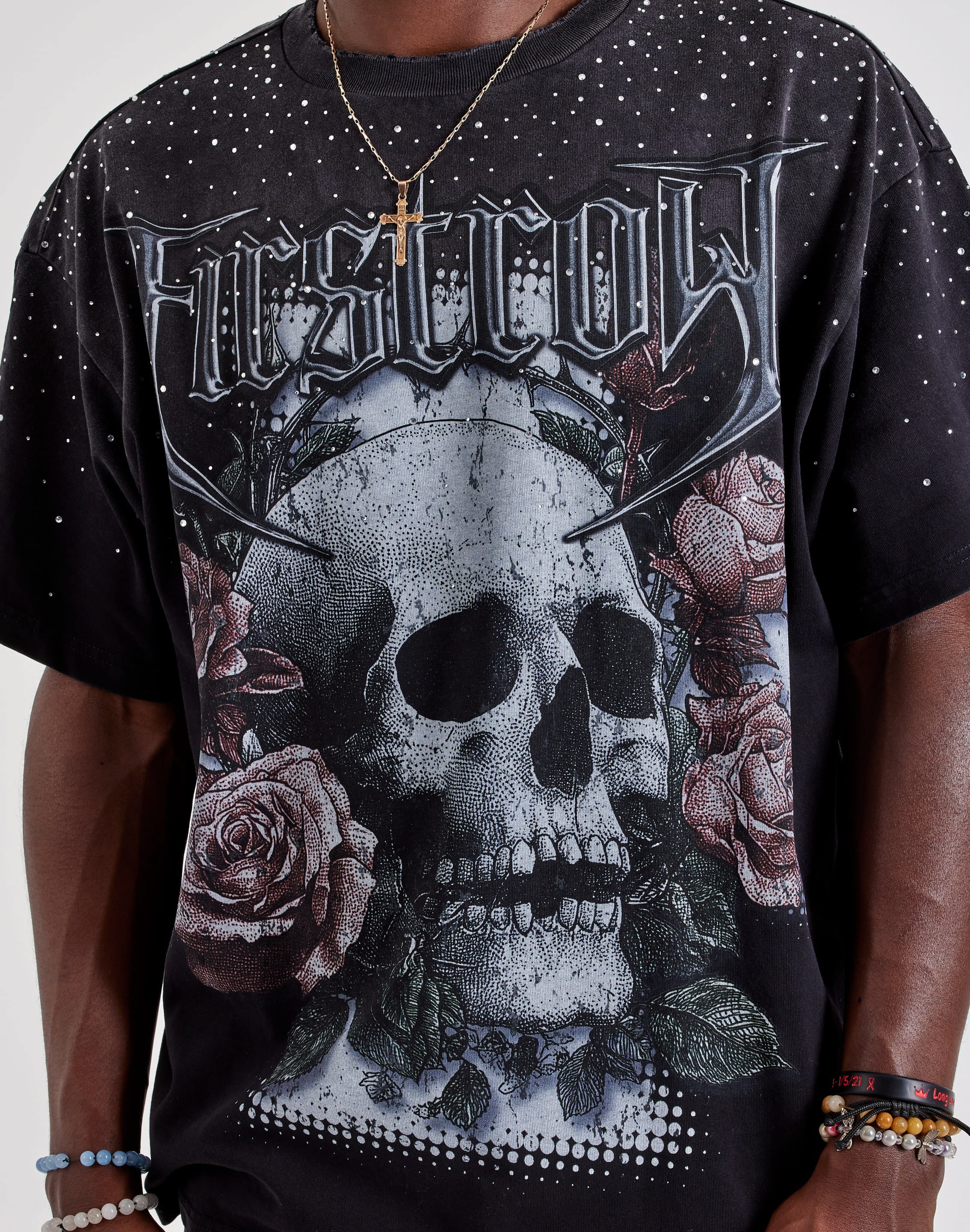 Photo of First Row Ride Or Die Rhinestone Tee