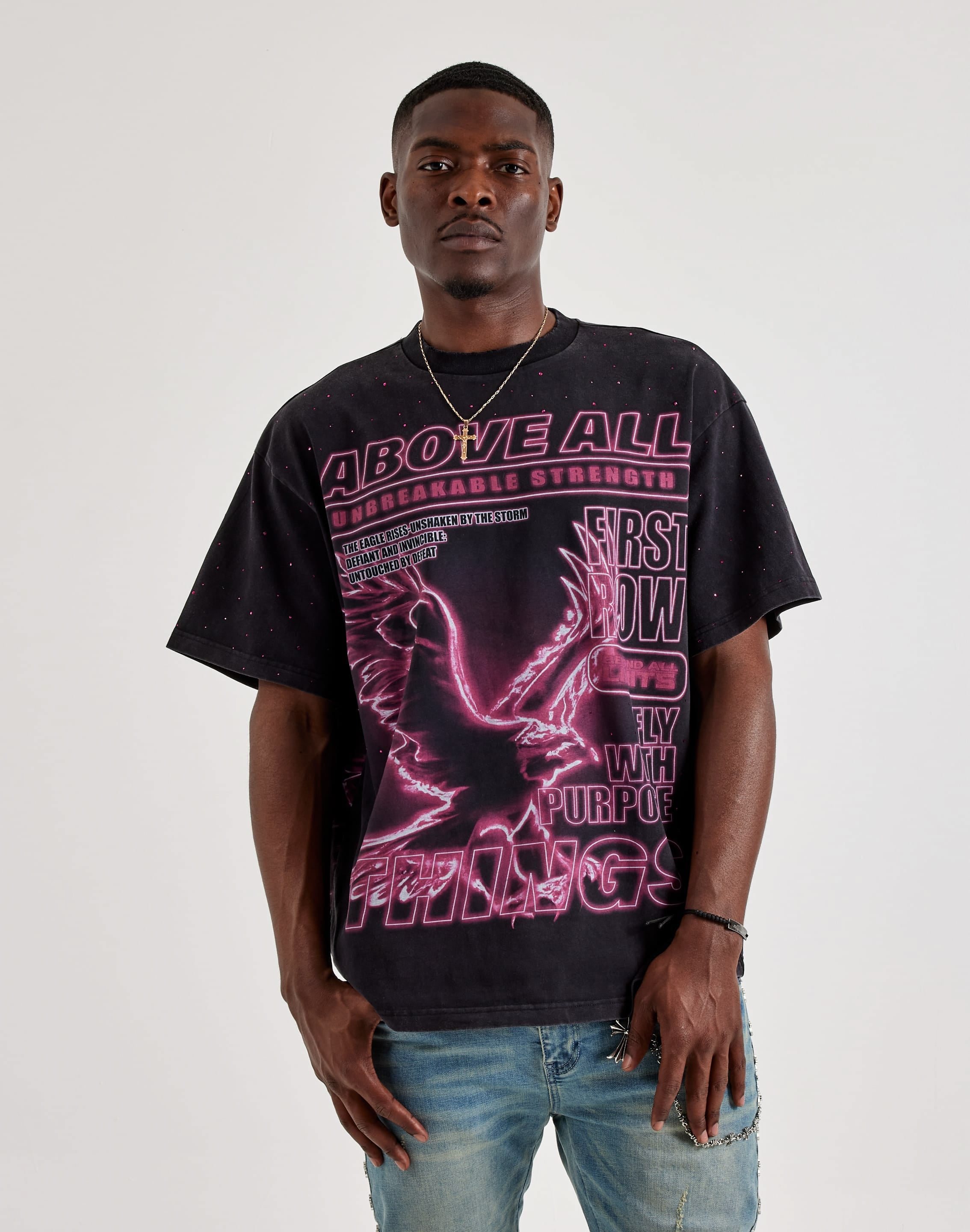 Photo of First Row Above All Rhinestone Tee