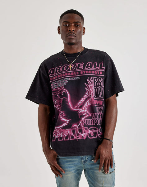 TENDELOlN TEE L/S AClDS ダリスカルロンT First Row Above All Rhinestone Tee – DTLR