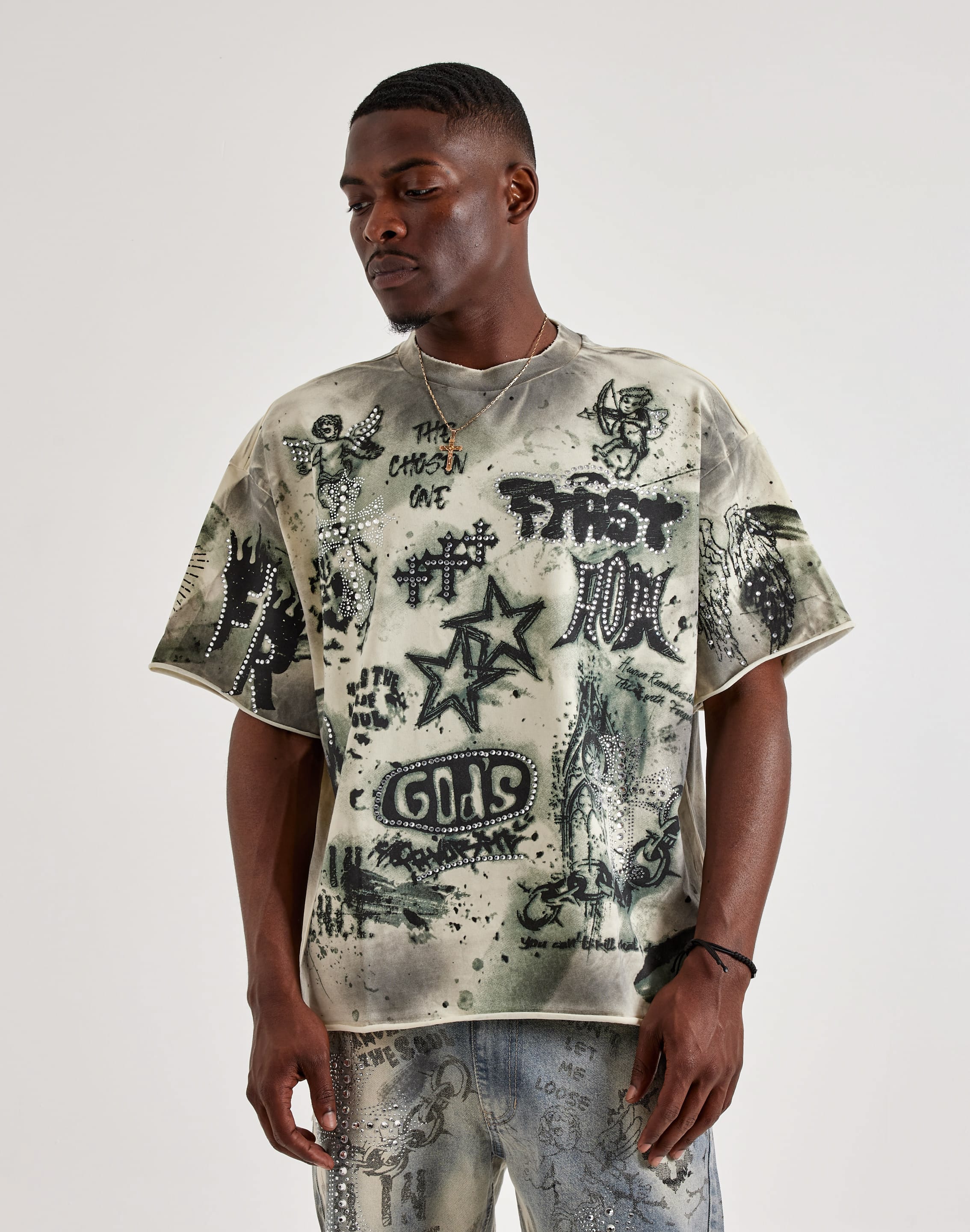 Photo of First Row Forever Silence Rhinestone Tee