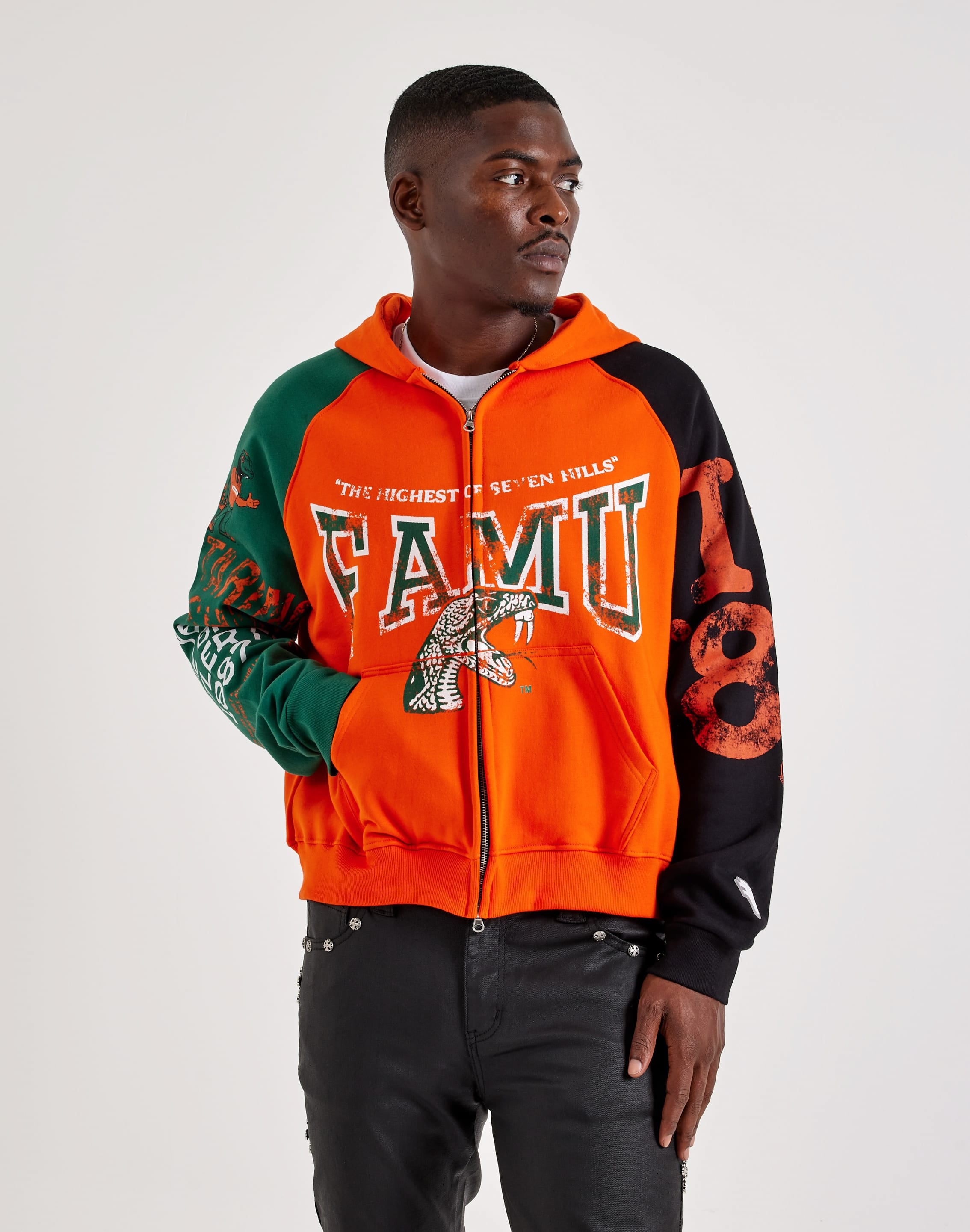 Photo of For The Fan FAMU Full-Zip Fleece Hoodie