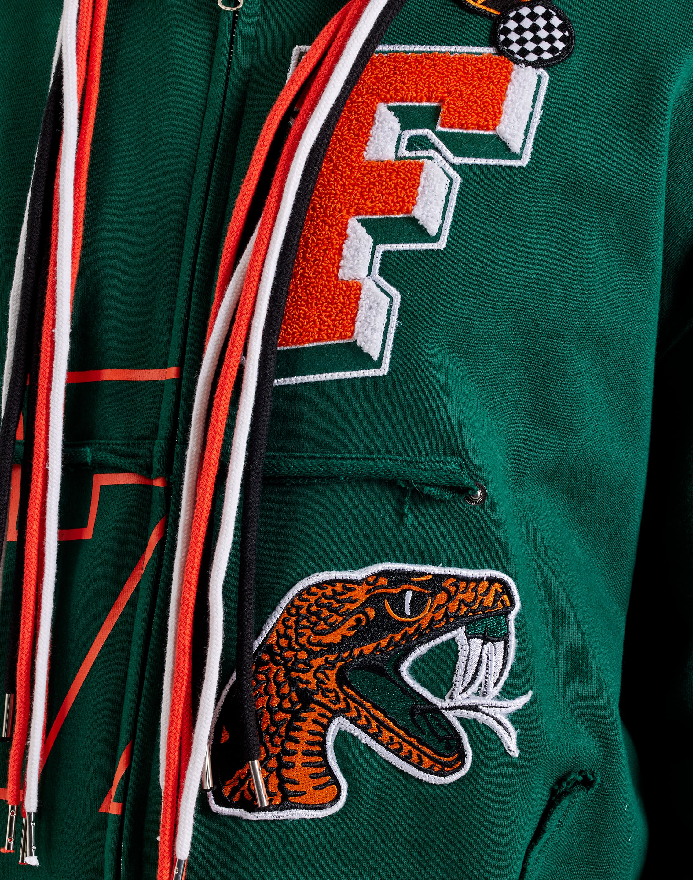For The Fan Florida A&M University Seven Hills Honor Full-Zip Fleece Hoodie