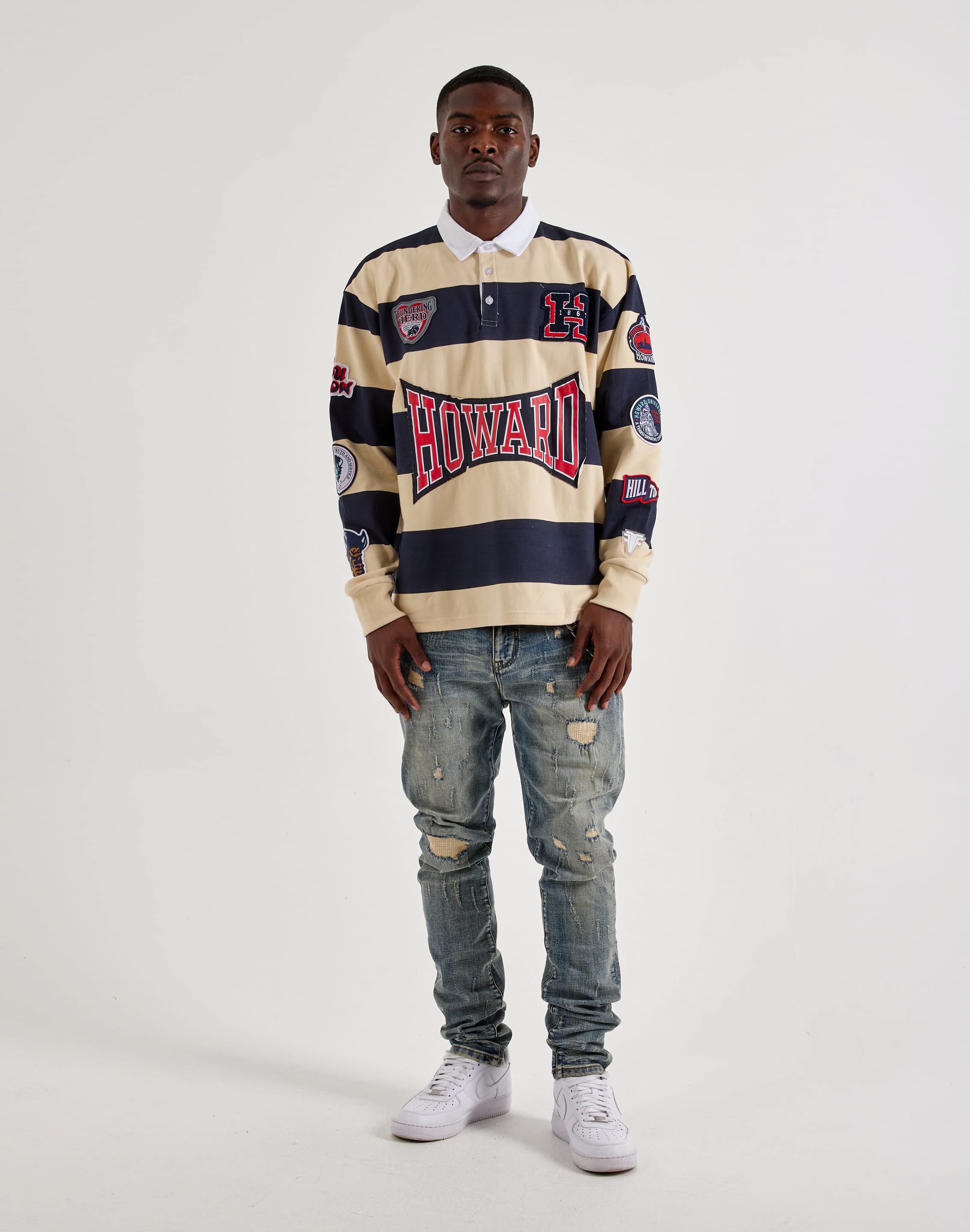 Photo of For The Fan Howard University Long-Sleeve Rugby Shirt