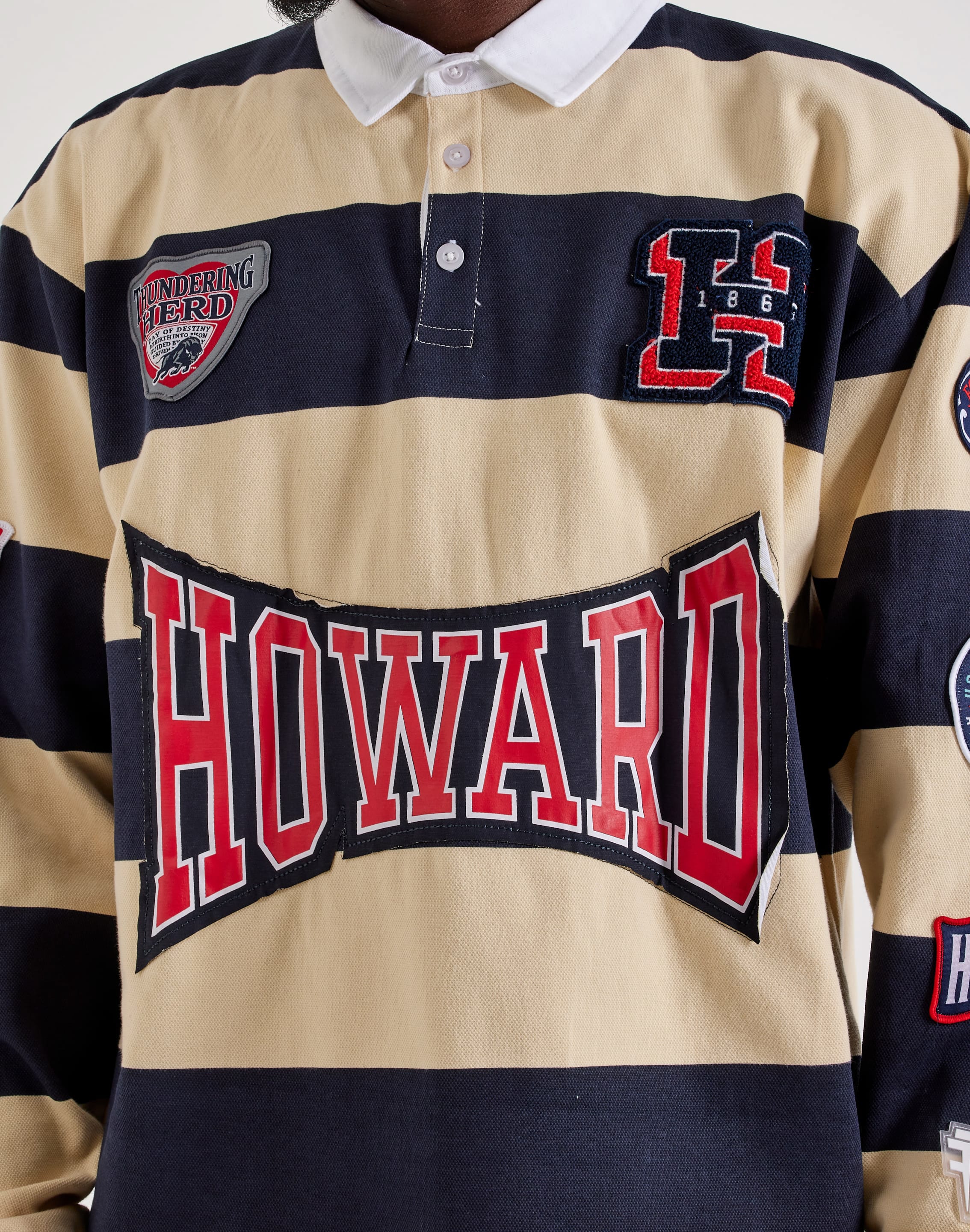 Photo of For The Fan Howard University Long-Sleeve Rugby Shirt