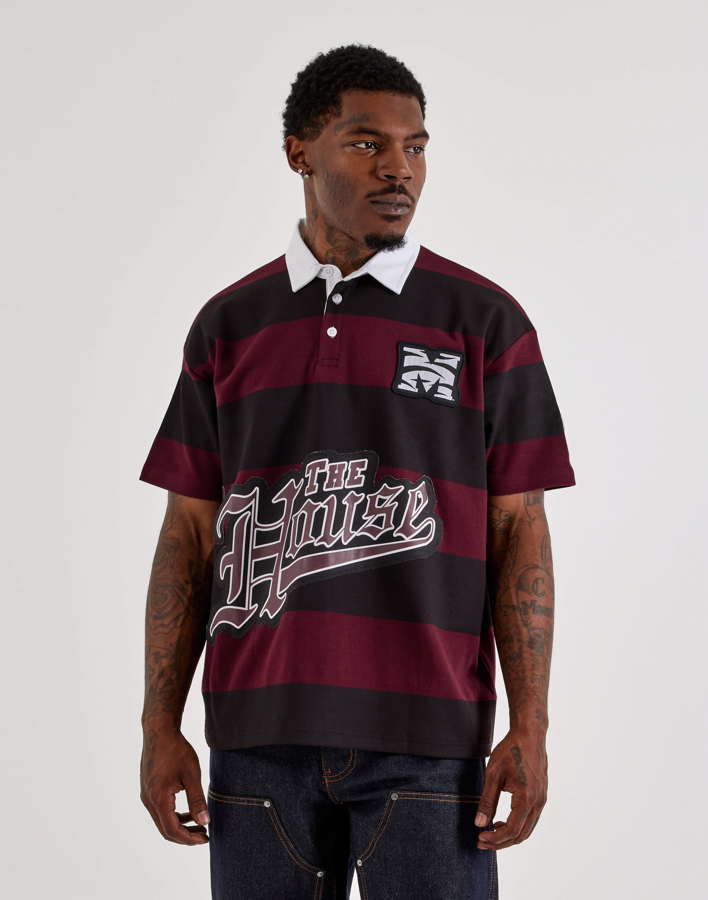 For The Fan Morehouse College Earned Stripes Rugby Shirt, image 1 of 4