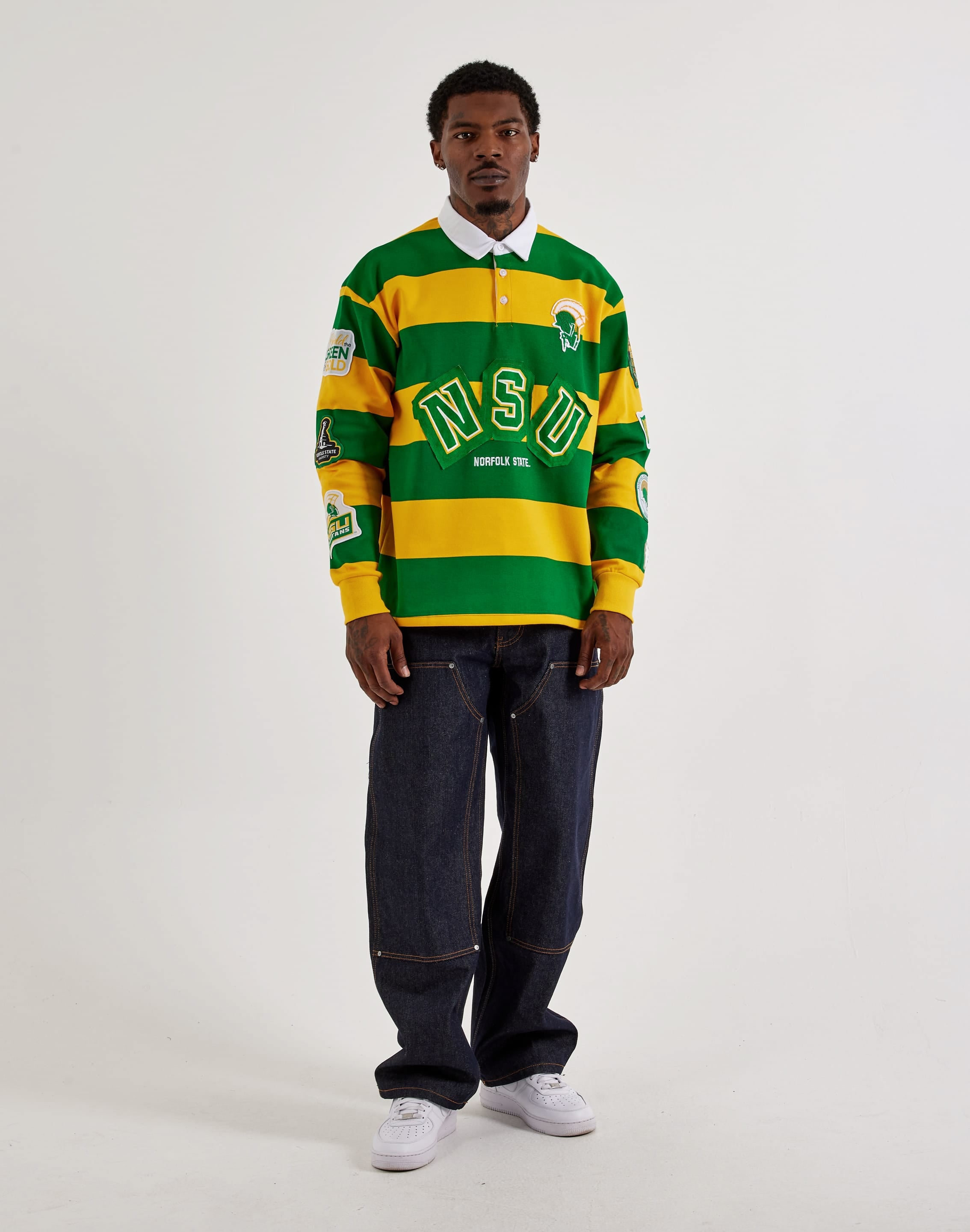 For The Fan Norfolk State University Earned Stripes Long-Sleeve Rugby Shirt, image 6 of 6