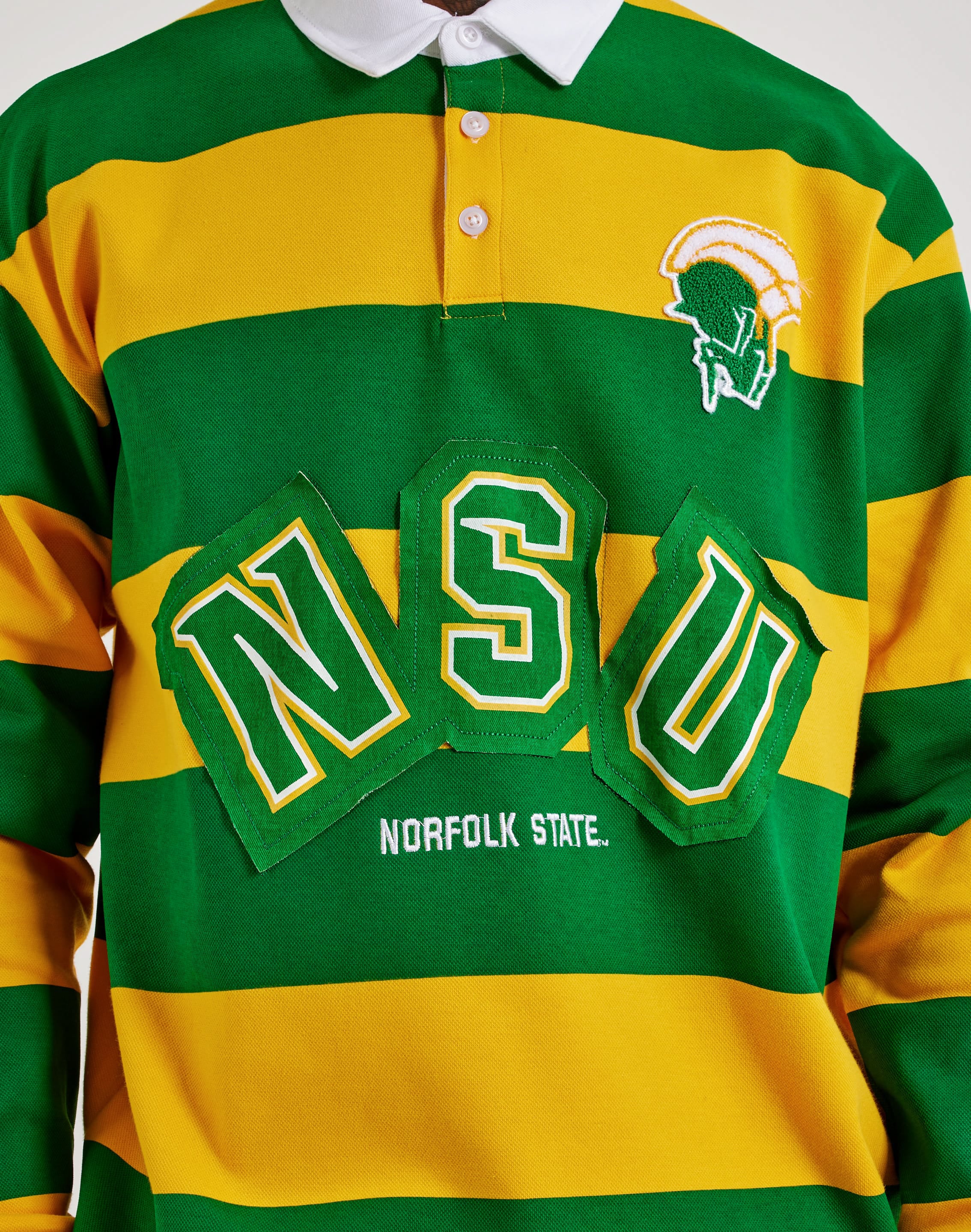For The Fan Norfolk State University Earned Stripes Long-Sleeve Rugby Shirt, image 2 of 6