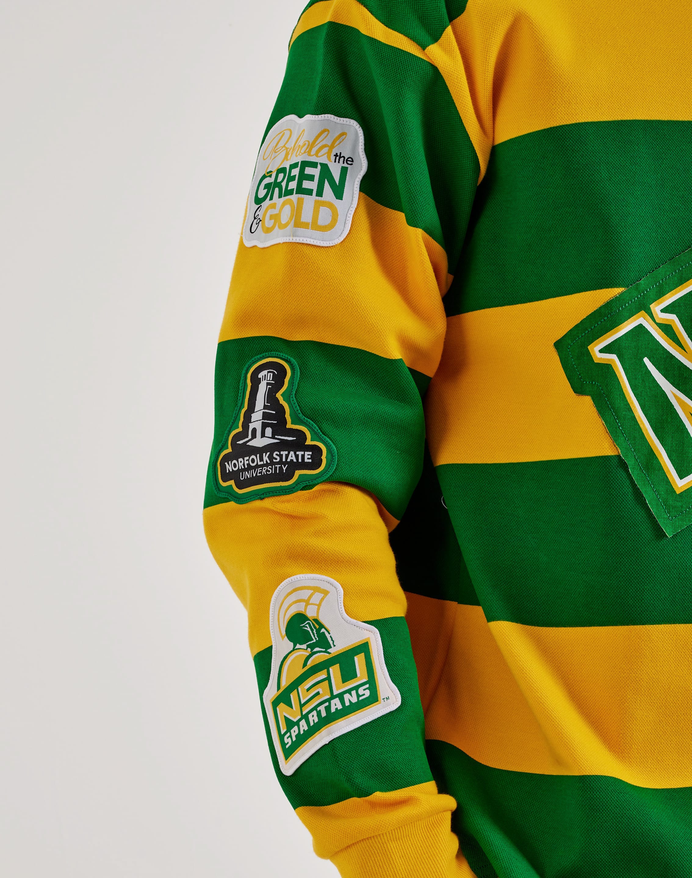 For The Fan Norfolk State University Earned Stripes Long-Sleeve Rugby Shirt, image 3 of 6