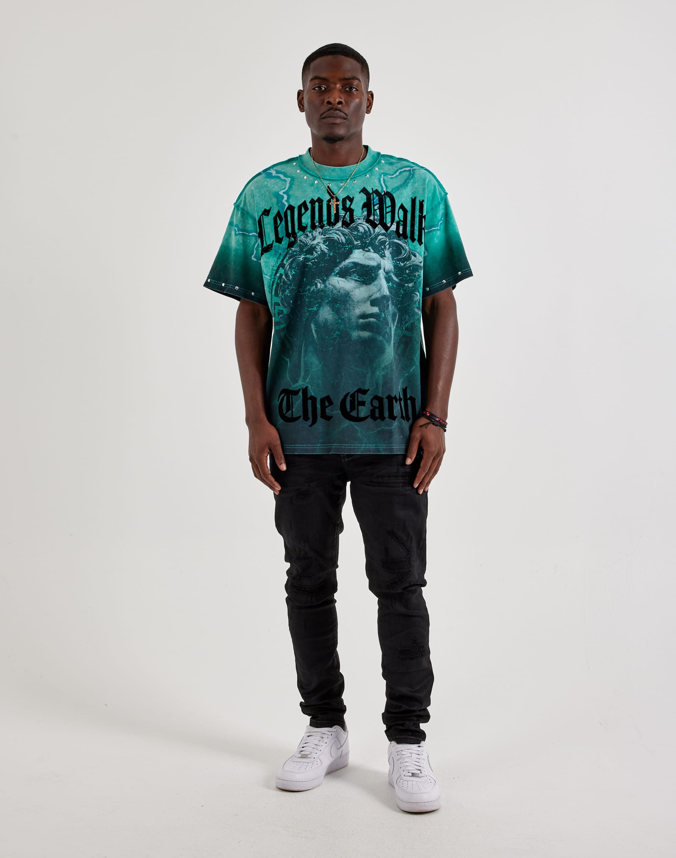GFTD LA Slim Waxed Distressed Denim Jeans, image 4 of 4