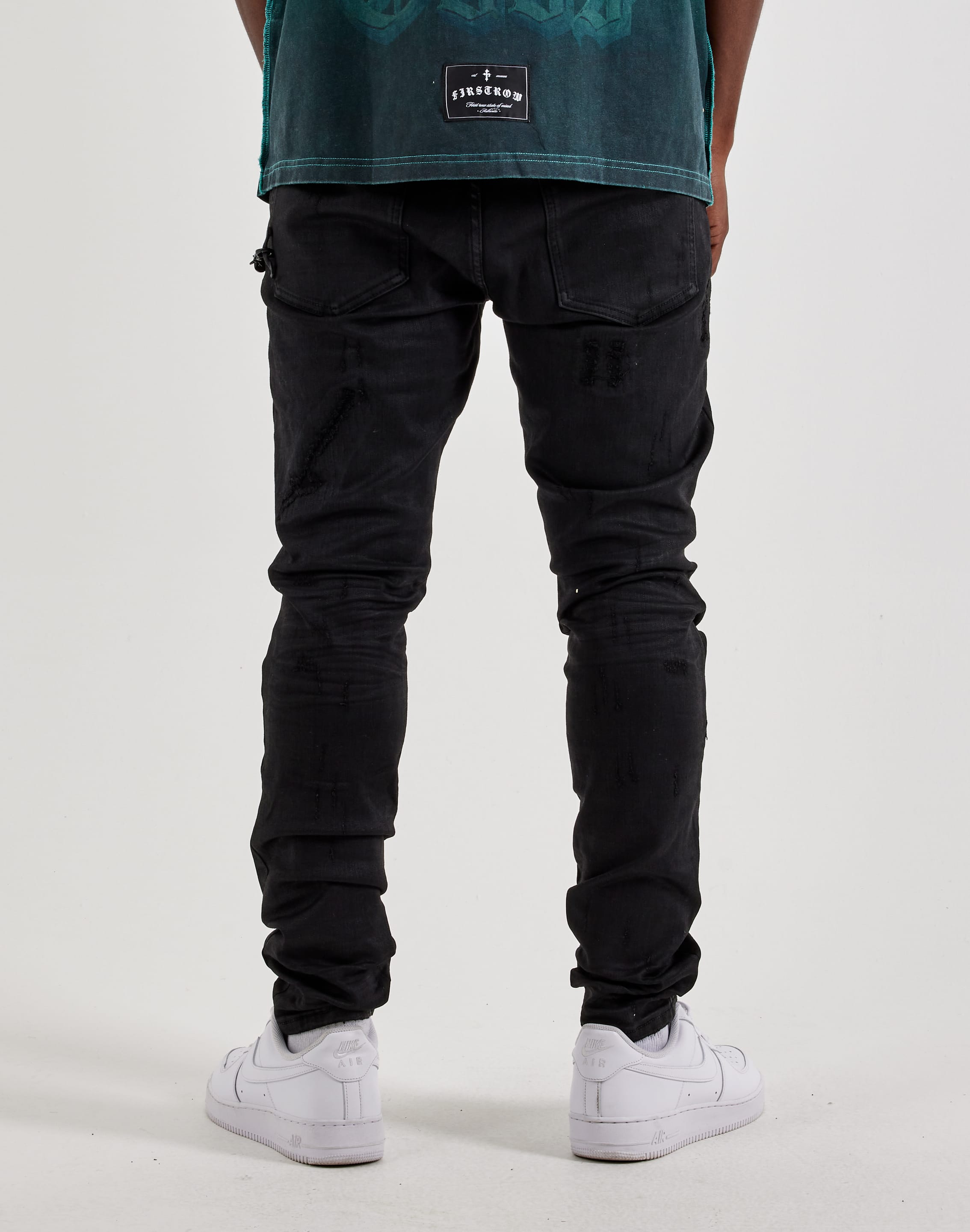 GFTD LA Slim Waxed Distressed Denim Jeans, image 3 of 4
