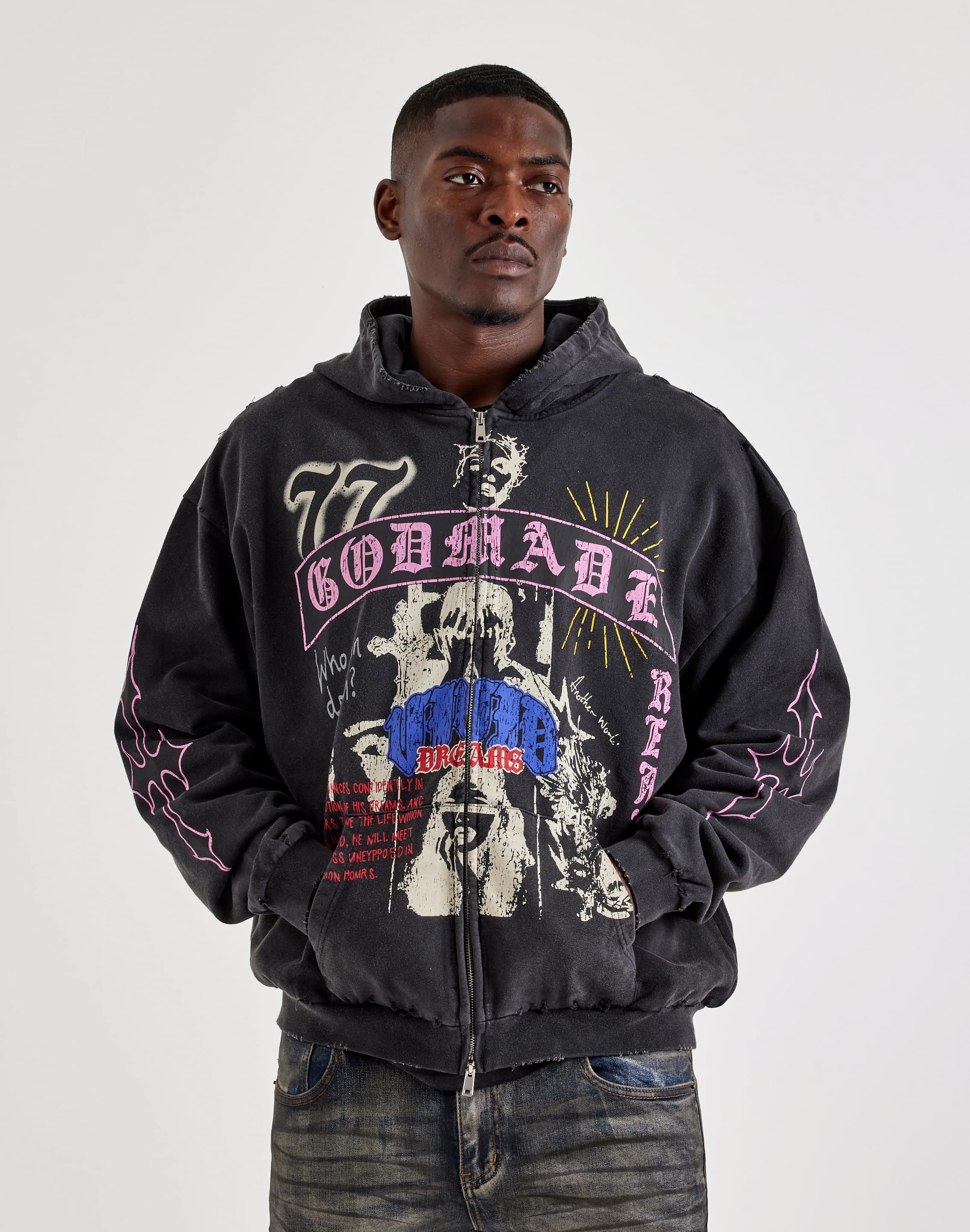 Photo of Godmade 77 Dreams Full-Zip Fleece Hoodie