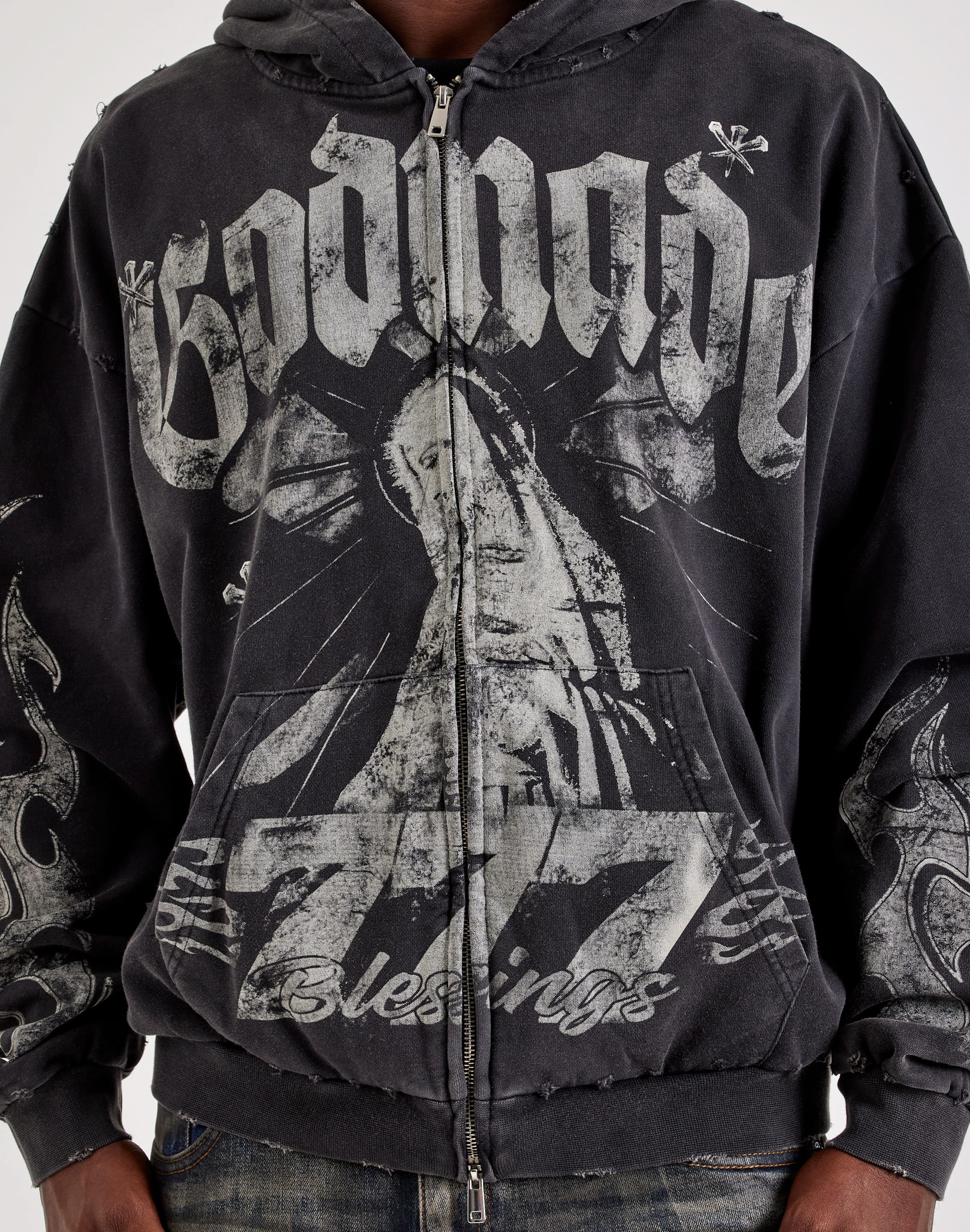 Photo of Godmade 777 Blessings Full-Zip Fleece Hoodie