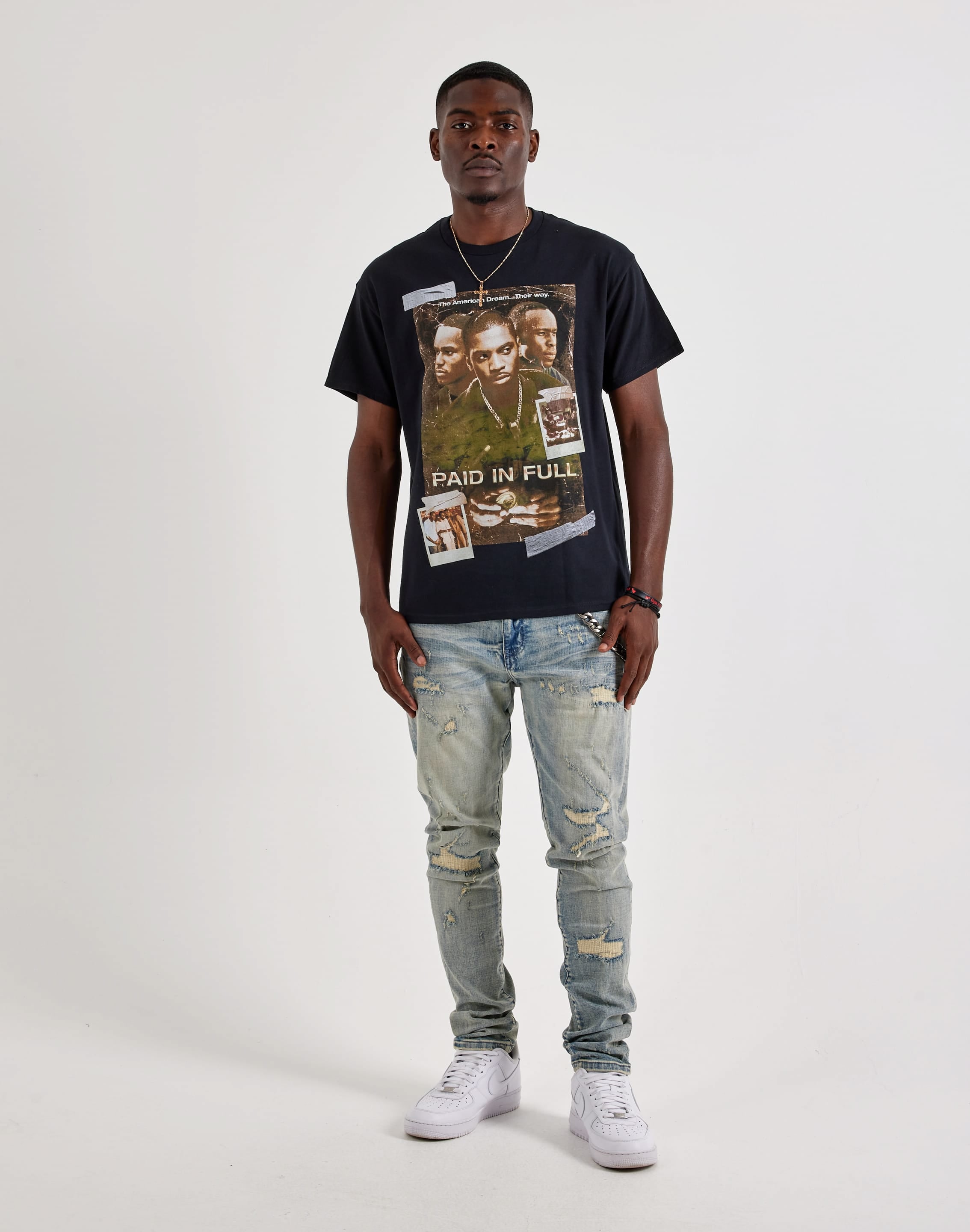 Photo of Goodie Two Sleeves Paid In Full Movie Poster Tee