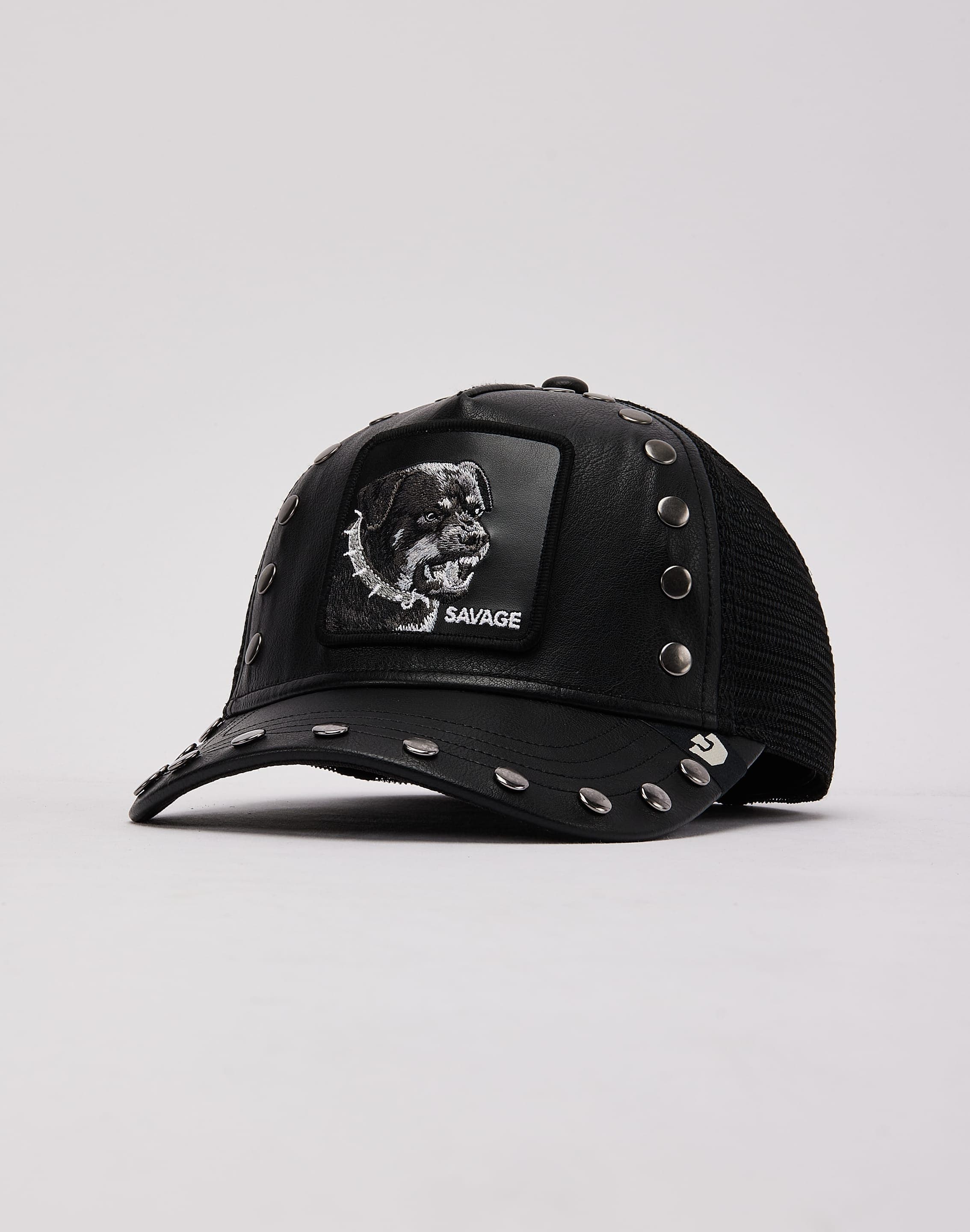 Photo of Goorin Bros Savage Studded Leather Trucker Hat