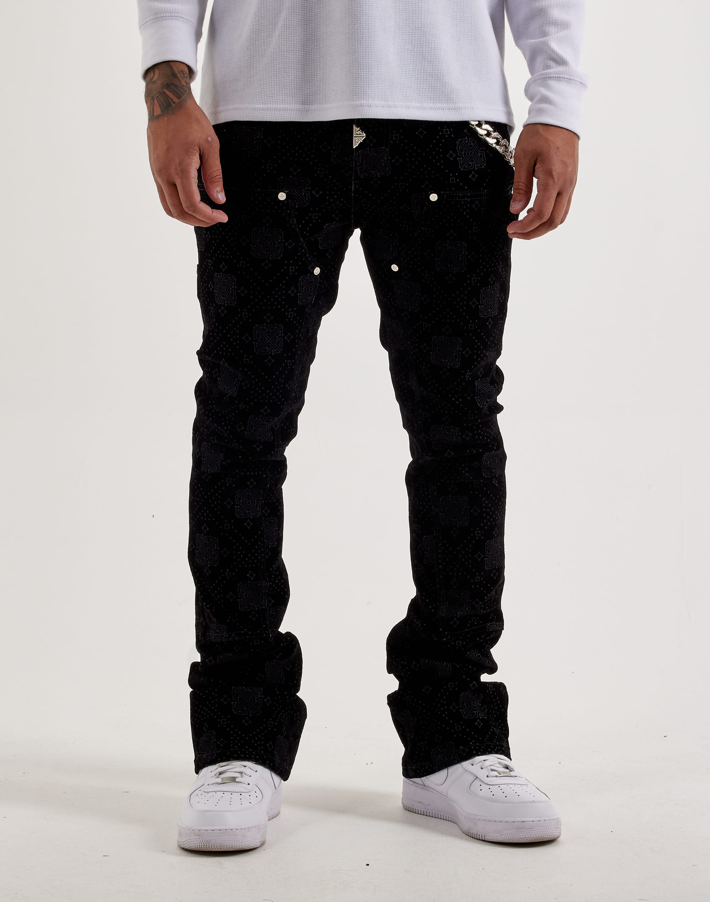 Guapi Velour Stacked Monogram Jeans – DTLR