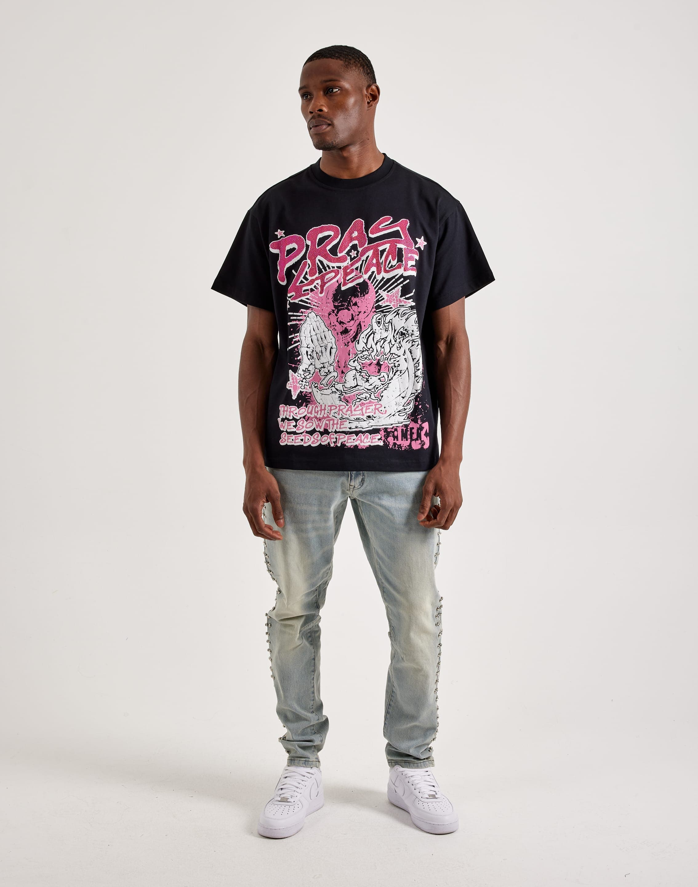 Heads or Tails Pray 4 Peace Tee