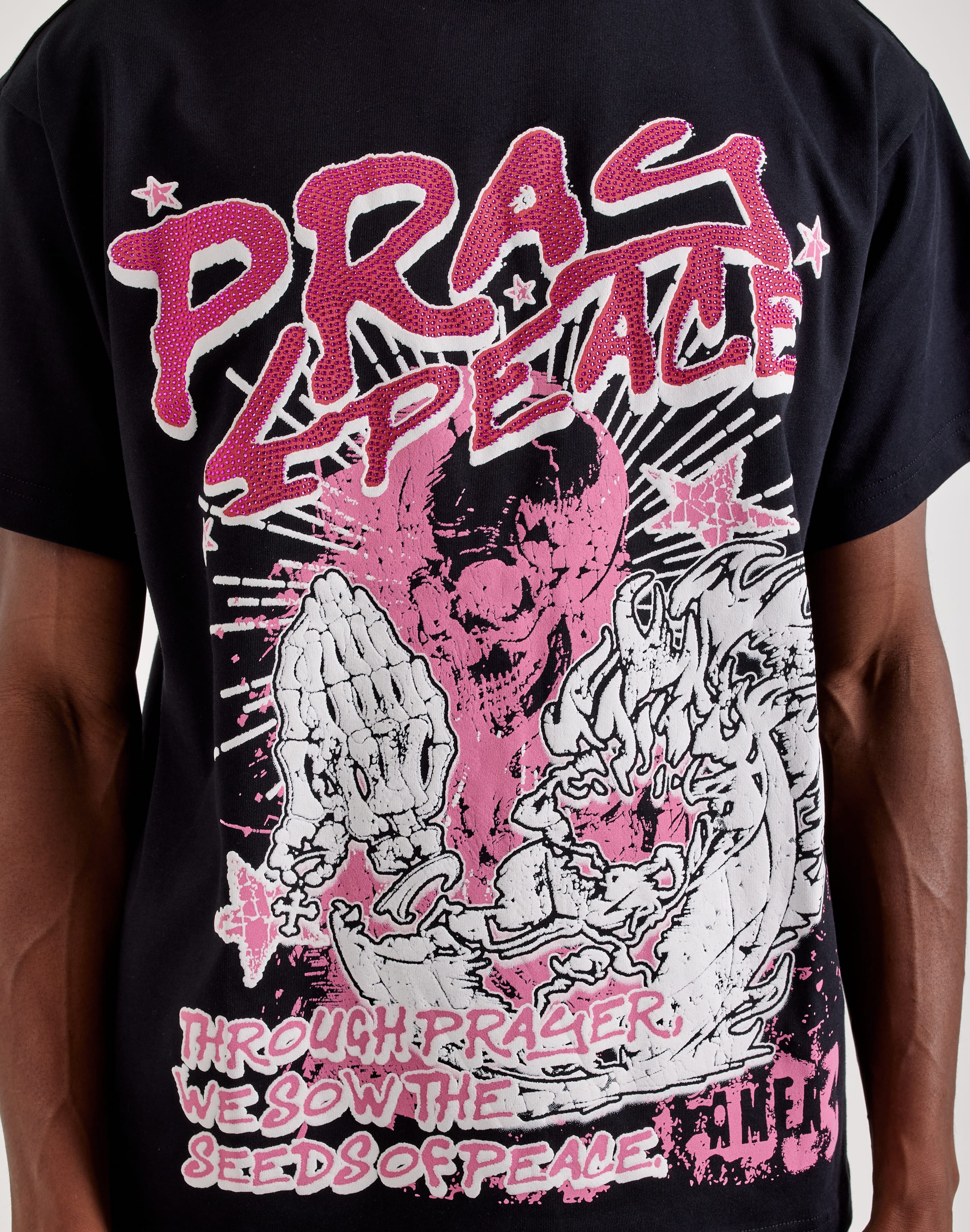 Heads or Tails Pray 4 Peace Tee