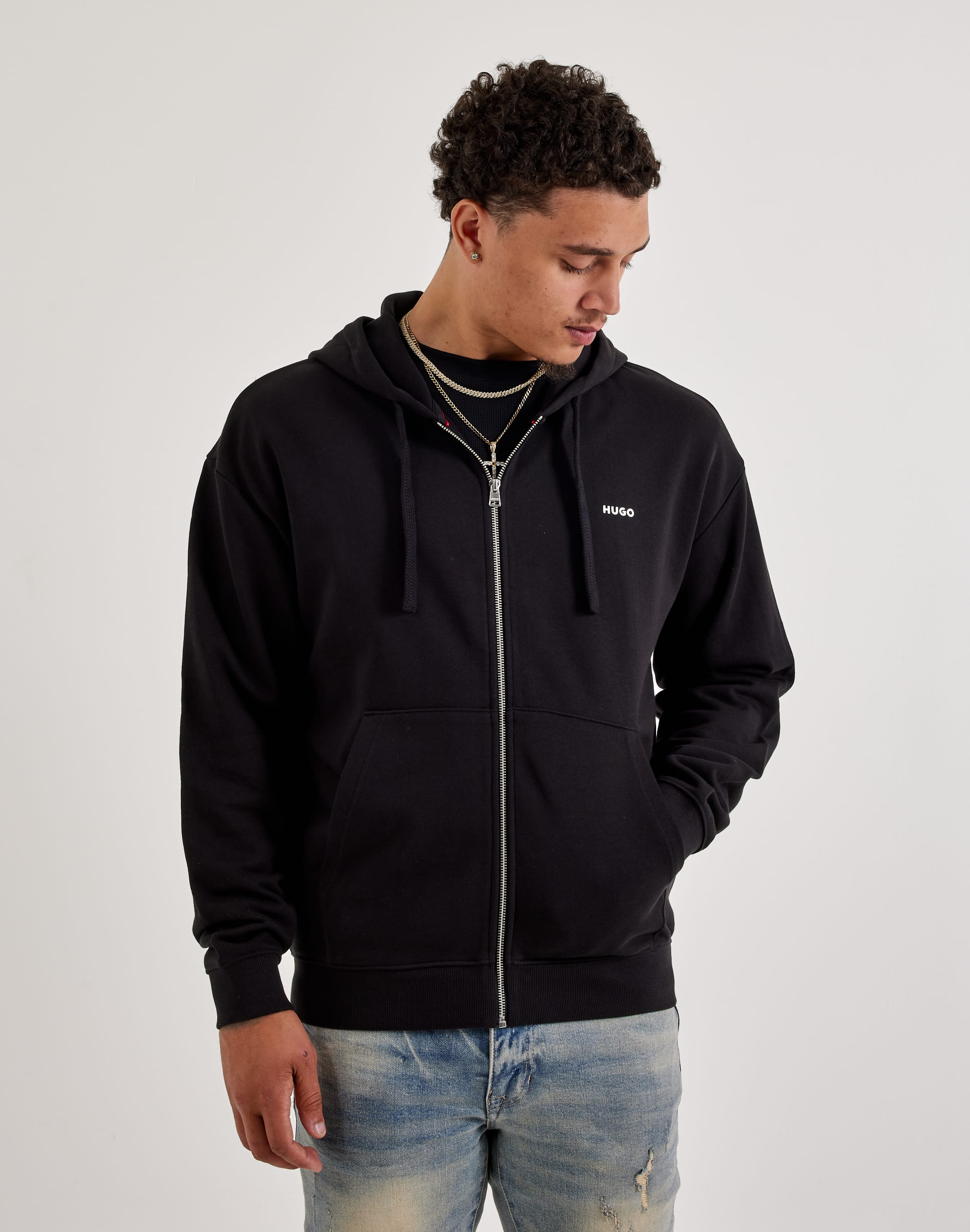 Photo of Hugo Delastomer Full-Zip Fleece Hoodie